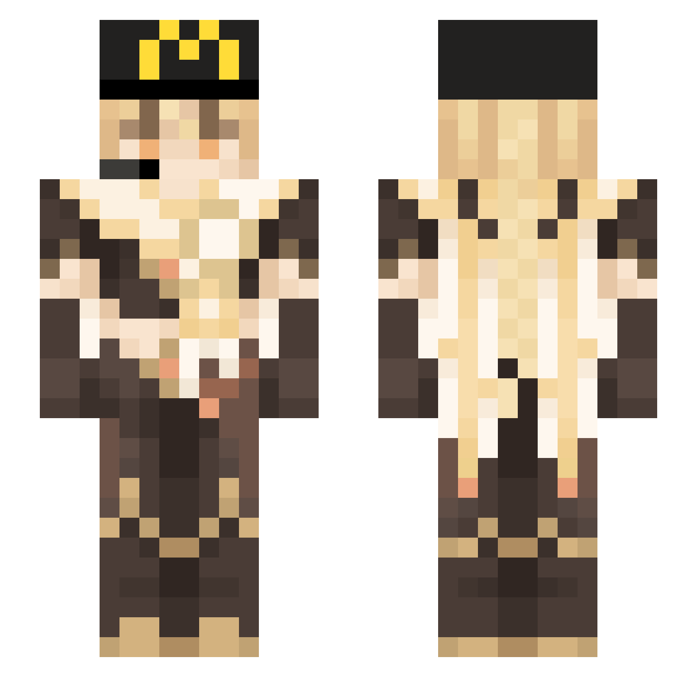 Ailreii Minecraft skin, front and back view