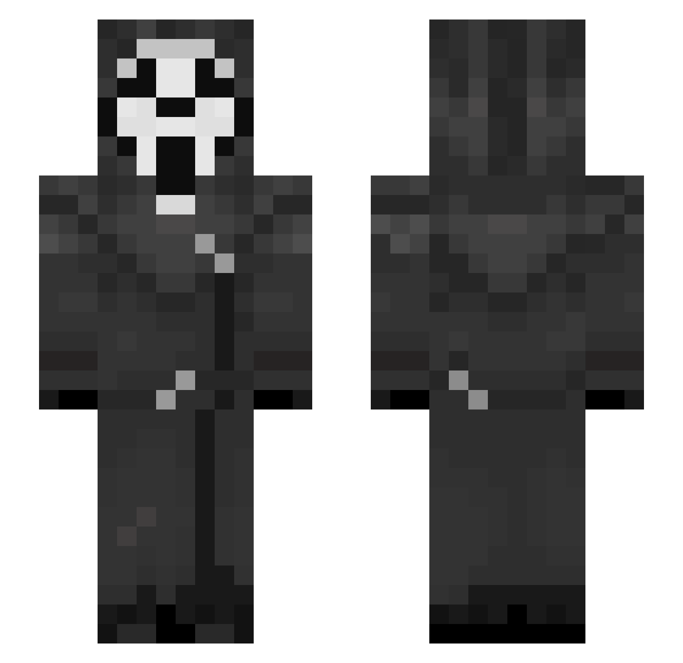 Ghost_Bunny Minecraft skin, front and back view