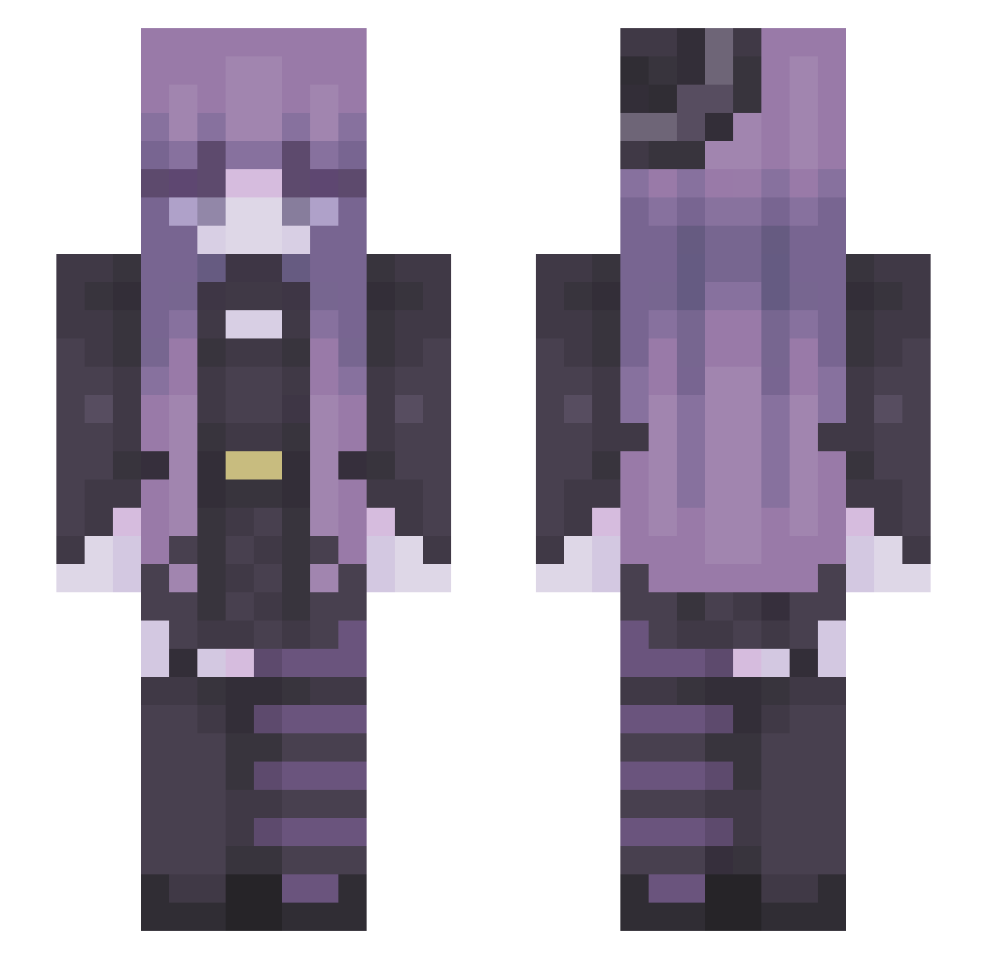SlimeSmith Minecraft skin, front and back view