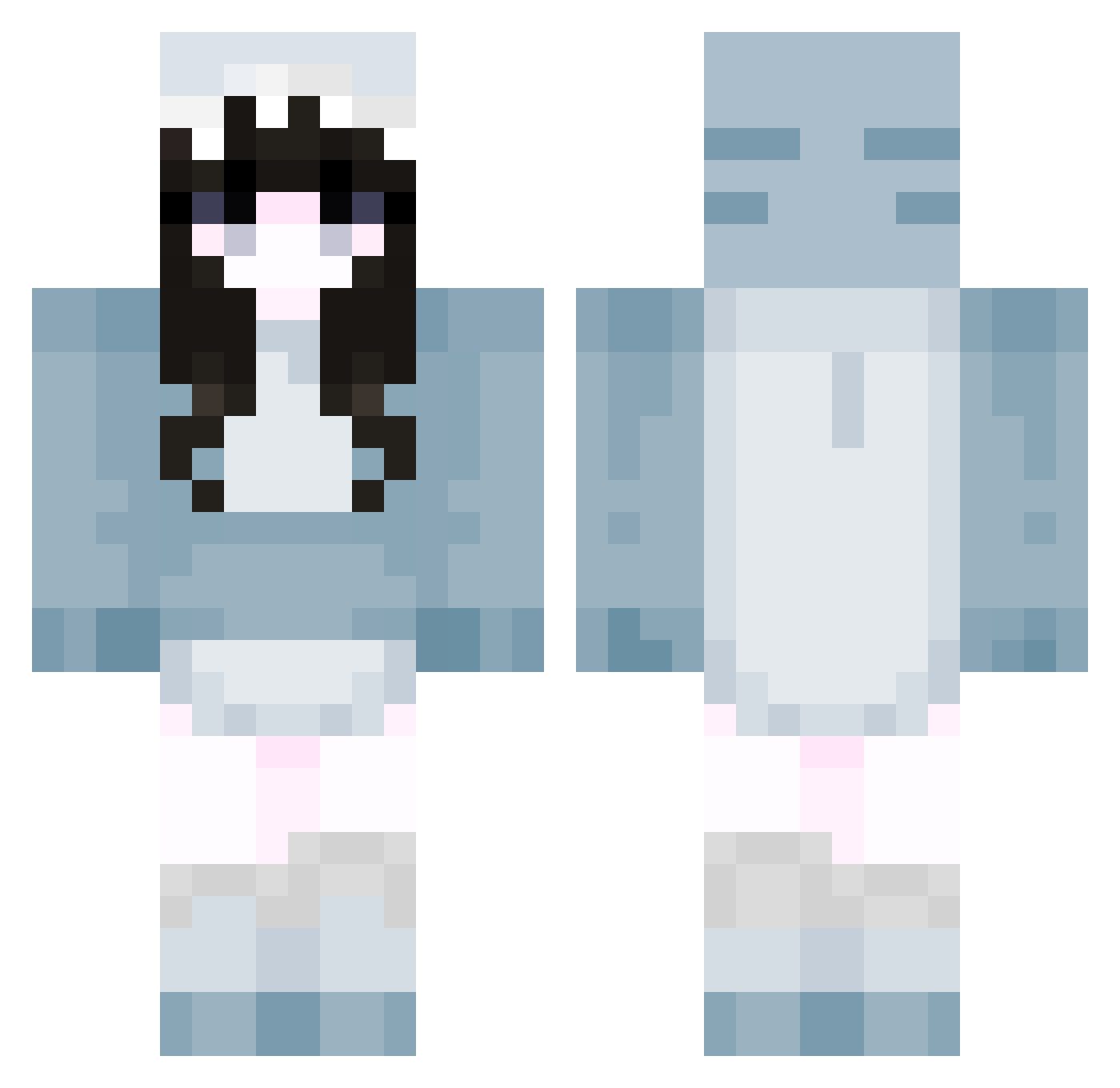 sleepysag3 Minecraft skin, front and back view