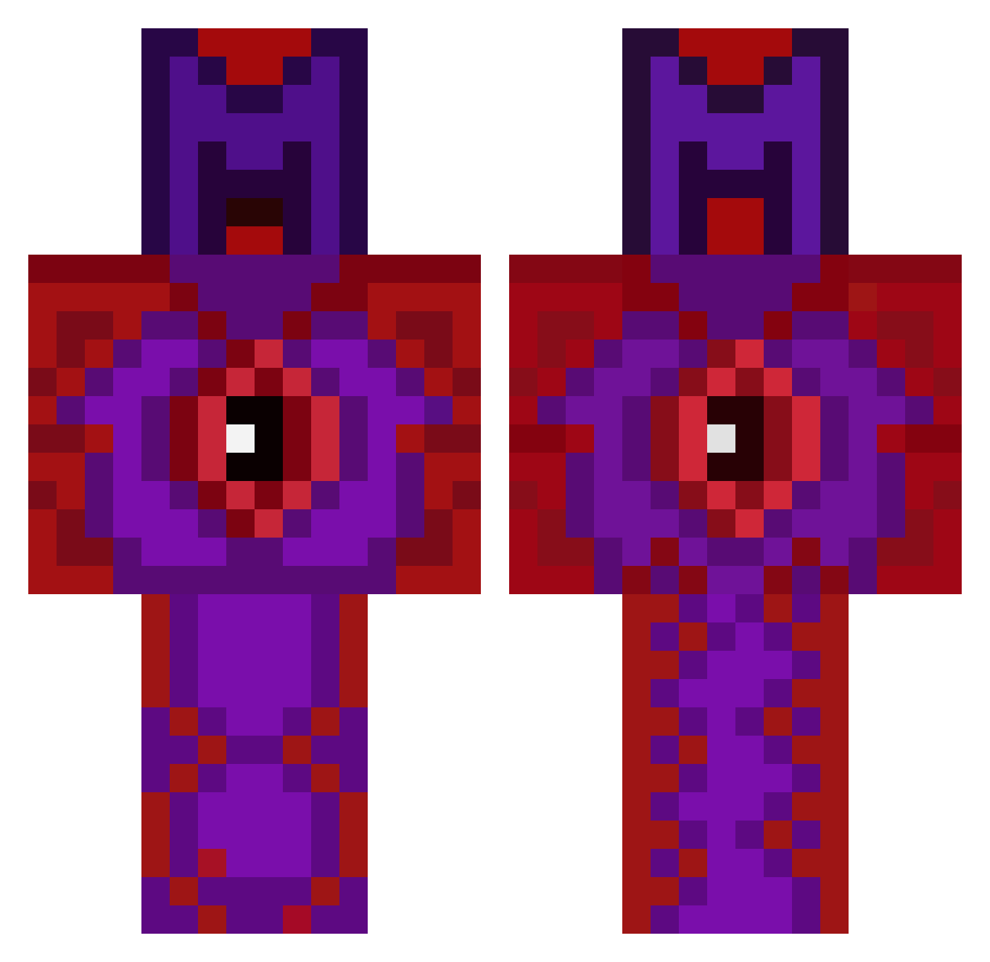 Muckelschnuckel Minecraft skin, front and back view