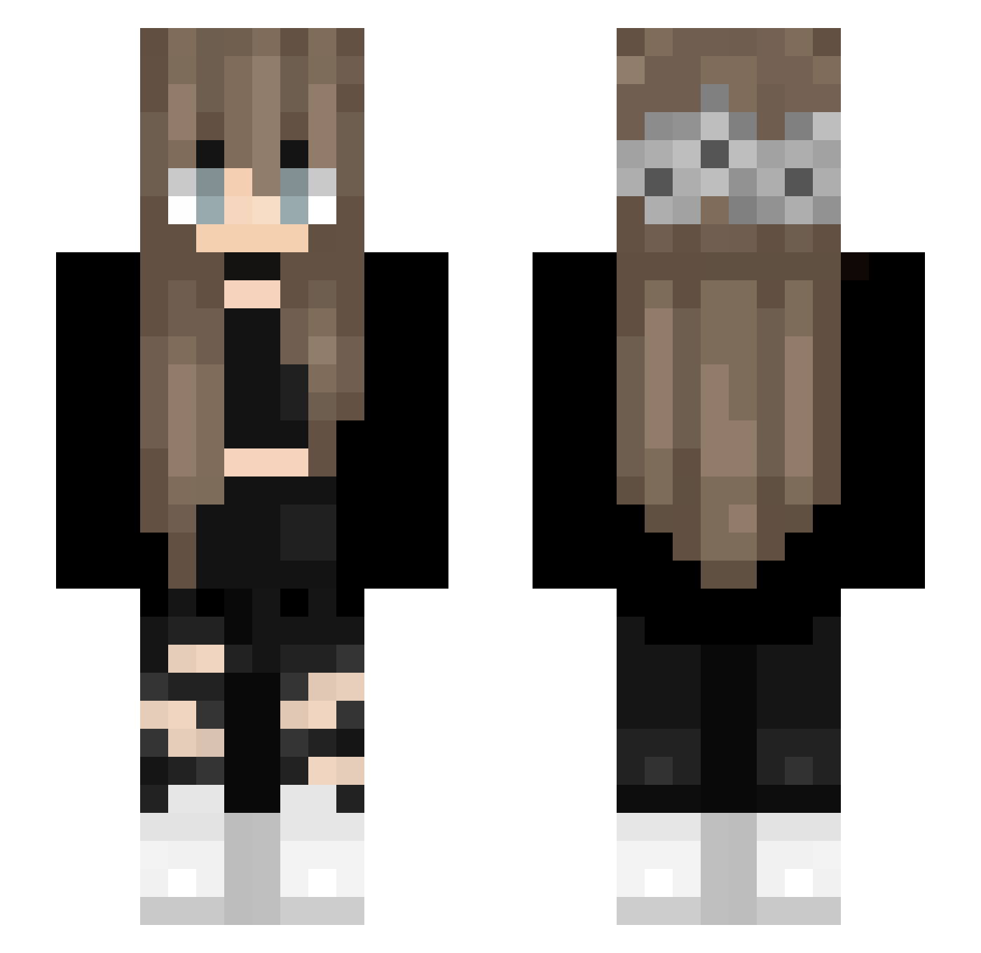Eudora Minecraft skin, front and back view