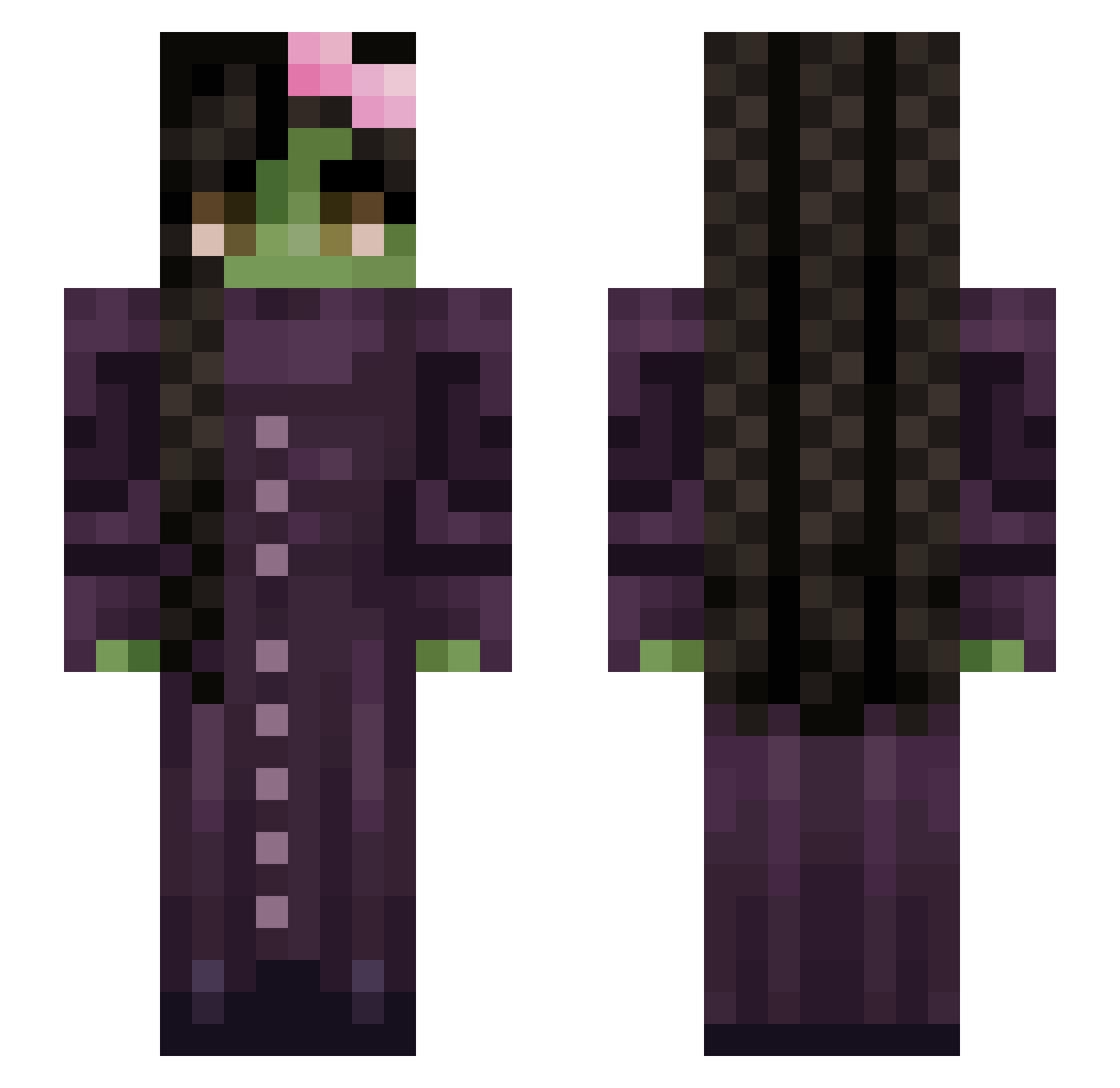 LittleSemp Minecraft skin, front and back view