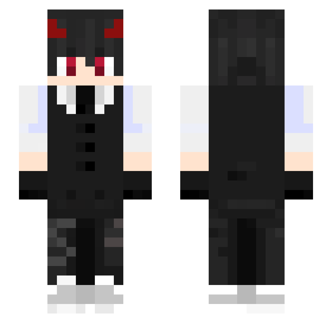 querox31 Minecraft skin, front and back view