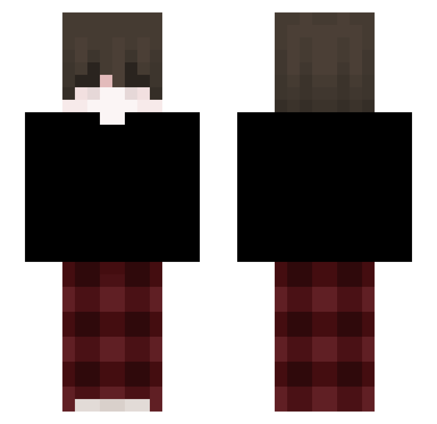 poornon Minecraft skin, front and back view
