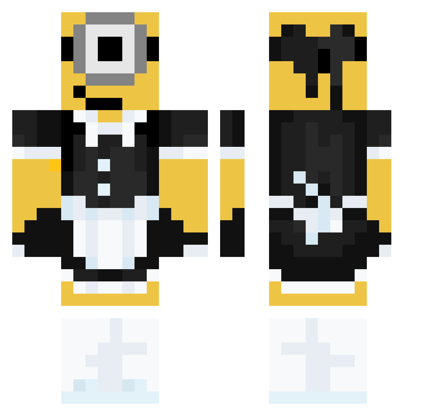 AEliteHunter Minecraft skin, front and back view