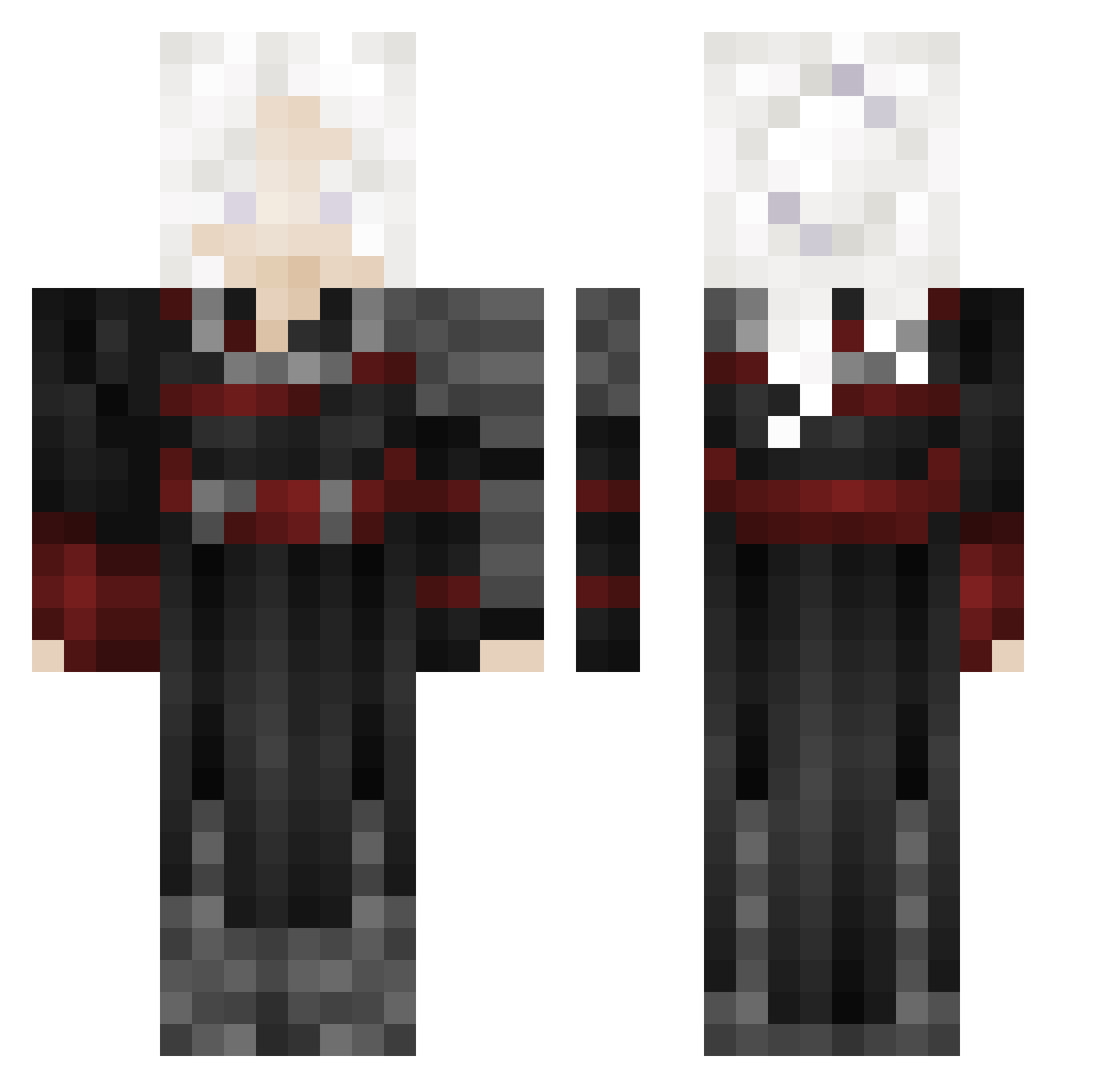 Stonesniffer Minecraft skin, front and back view