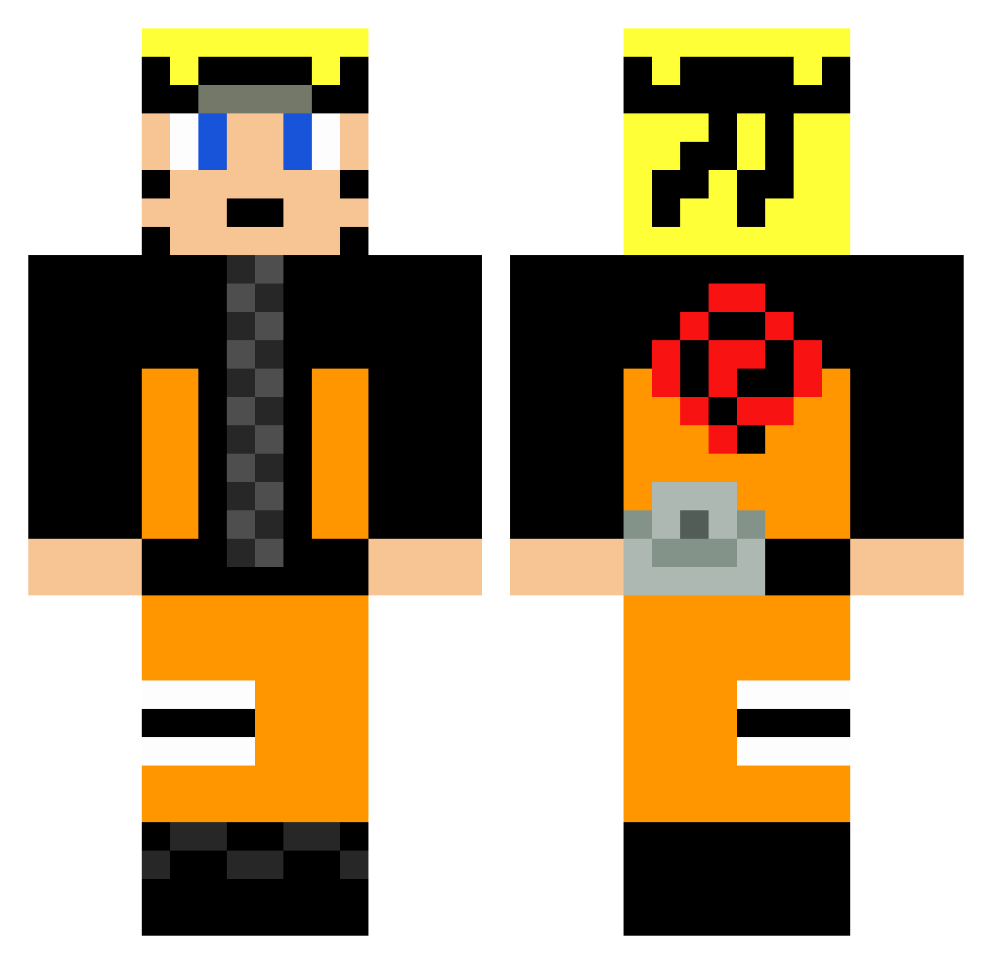 18miji96 Minecraft skin, front and back view