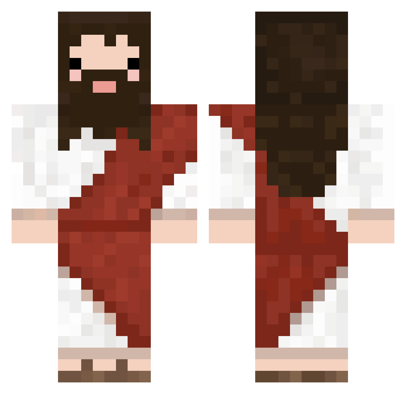 jnhoa12 Minecraft skin, front and back view