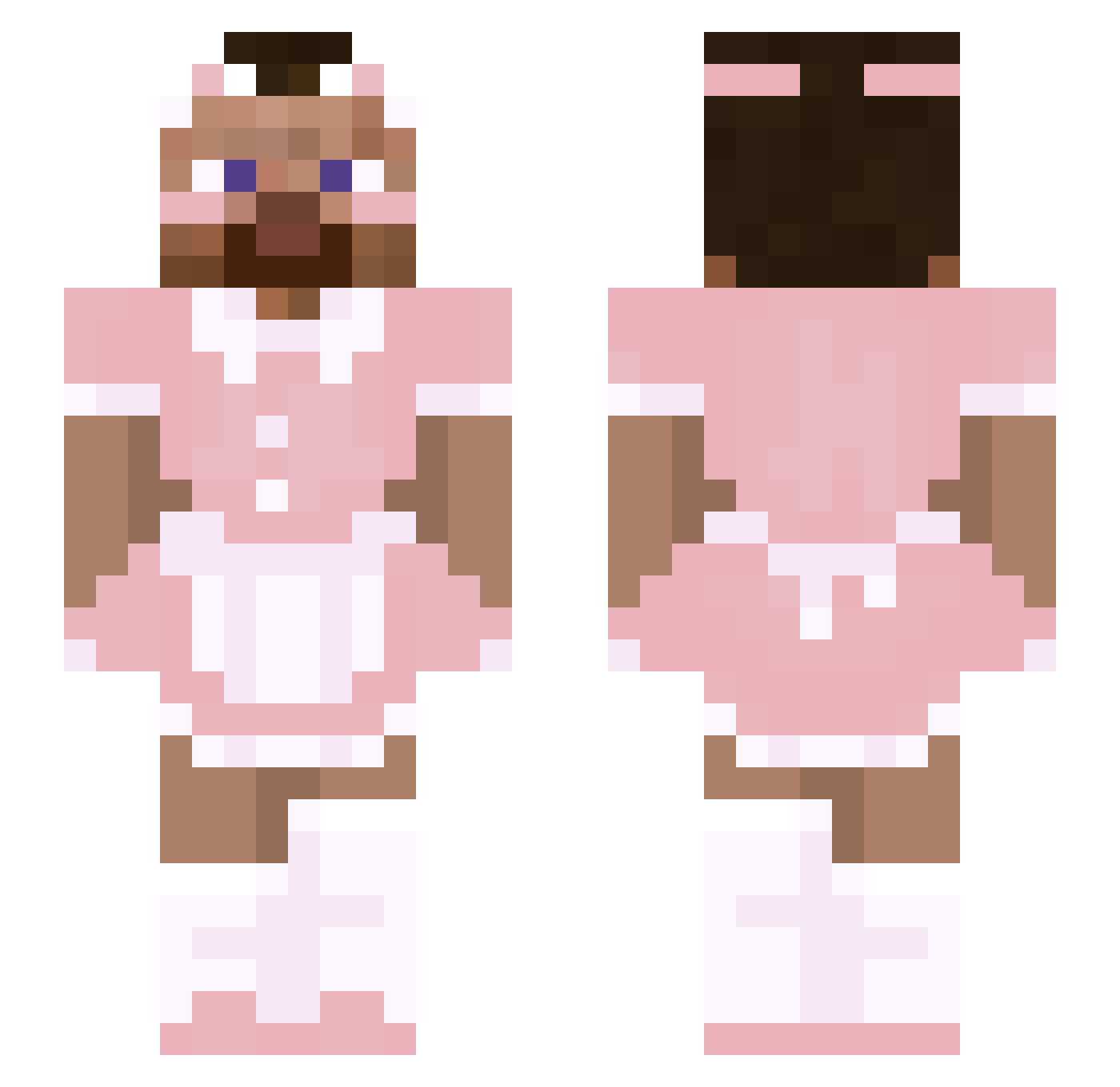 Steve_OnCrack Minecraft skin, front and back view