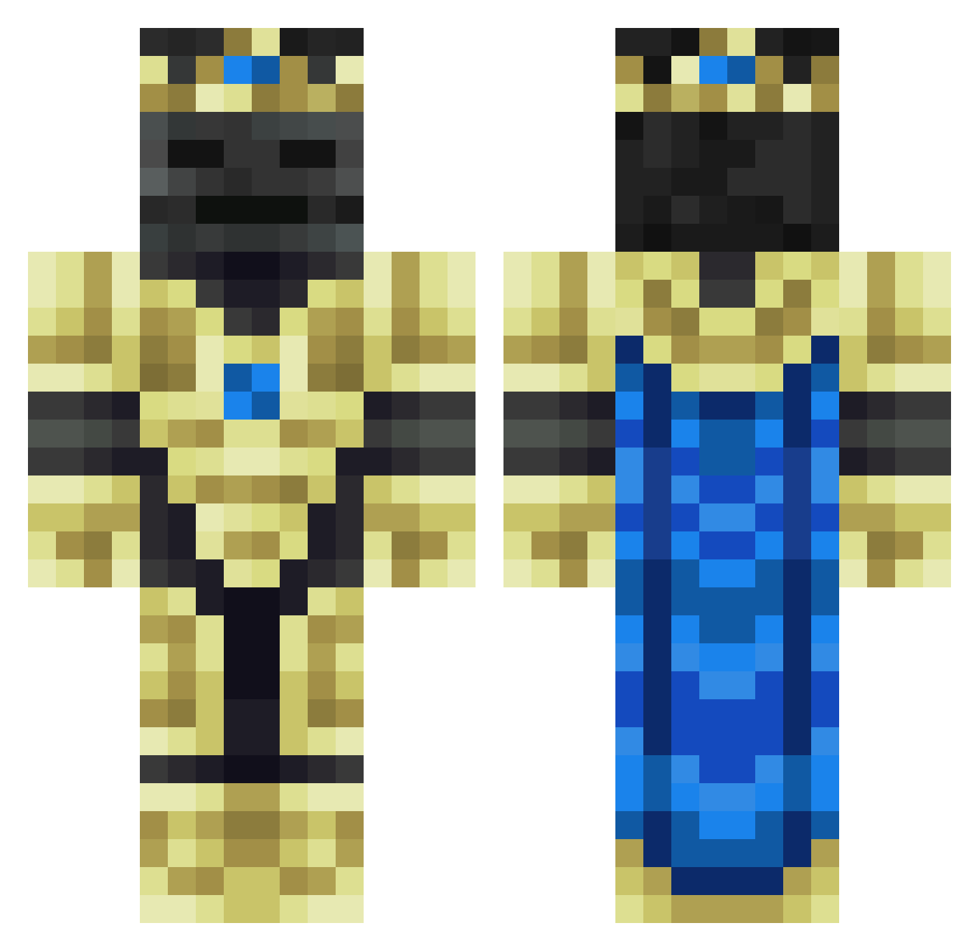 AleAlcazar Minecraft skin, front and back view