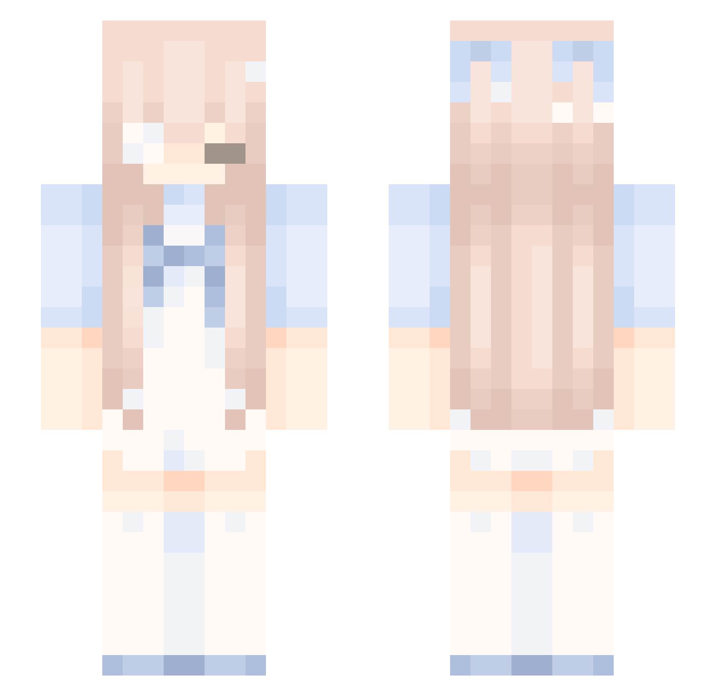 Toudo_50 Minecraft skin, front and back view