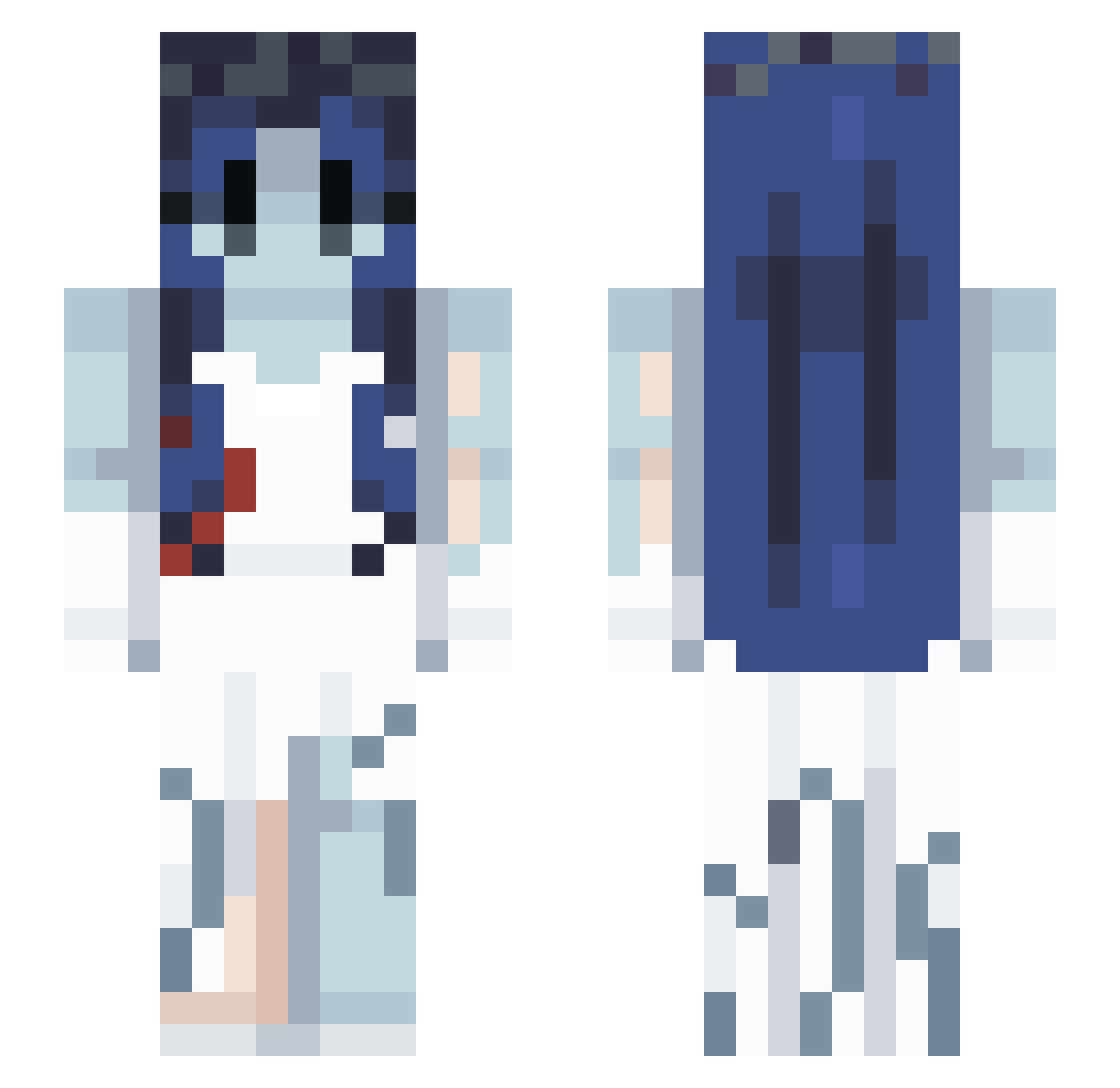 neochrys Minecraft skin, front and back view