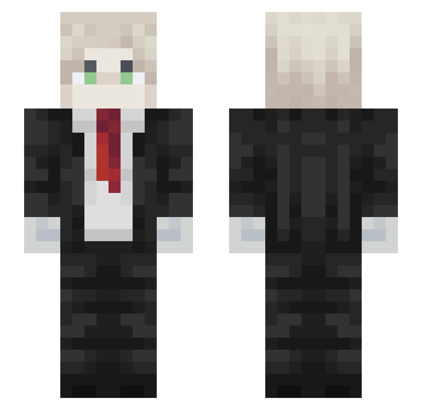TheBubl1k Minecraft skin, front and back view