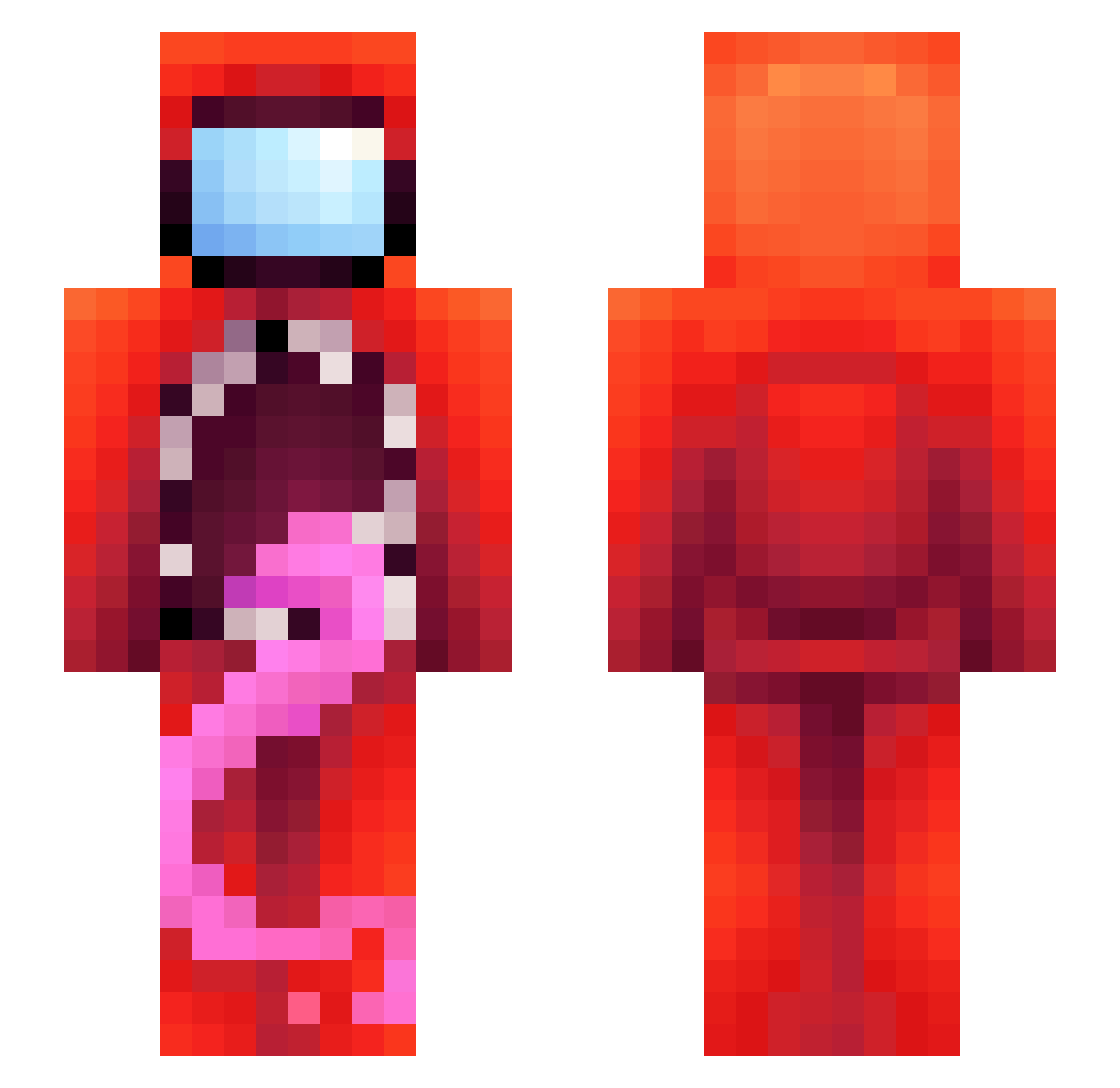 RYJILLA Minecraft skin, front and back view