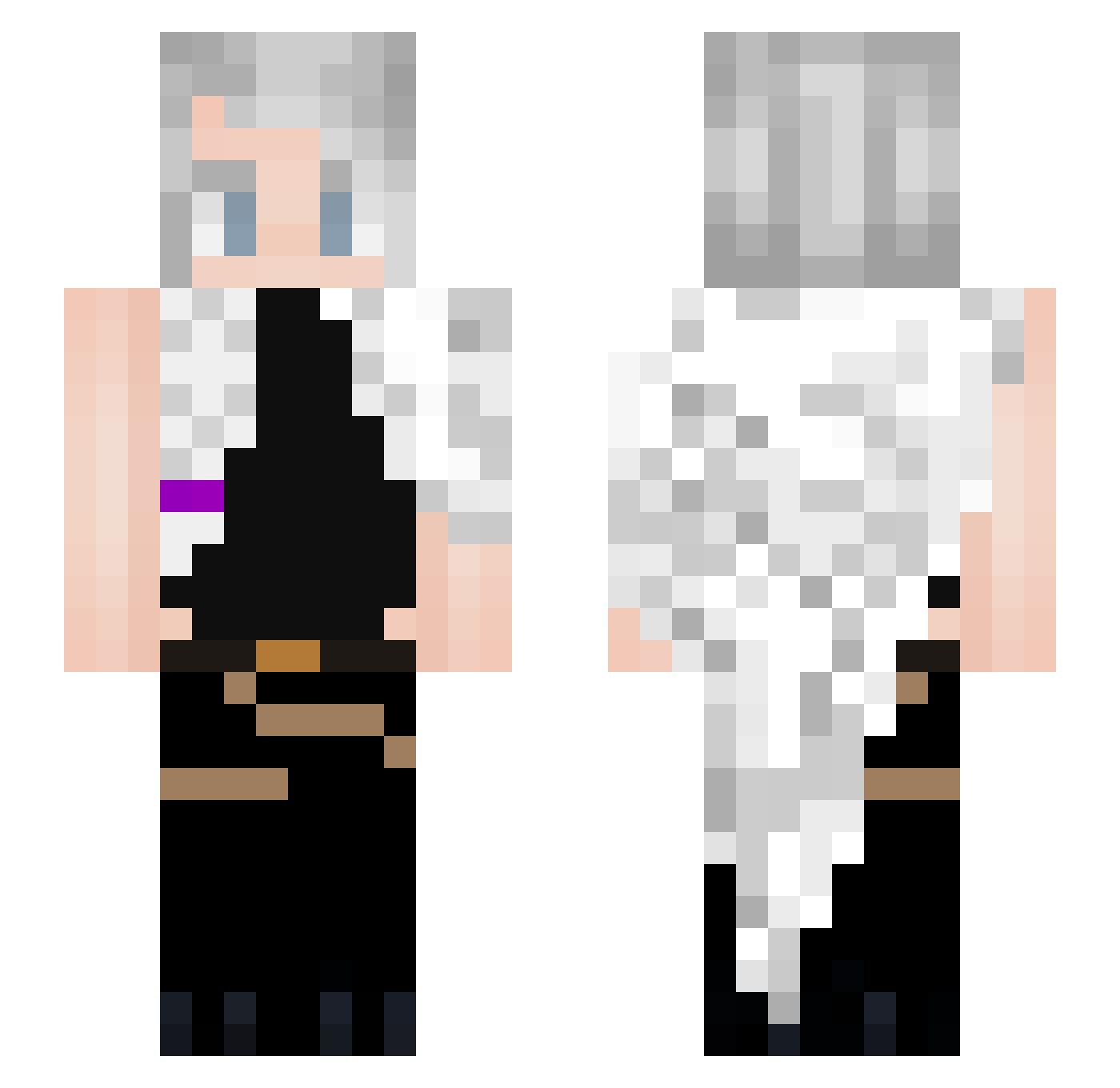 AMothFromSpace Minecraft skin, front and back view