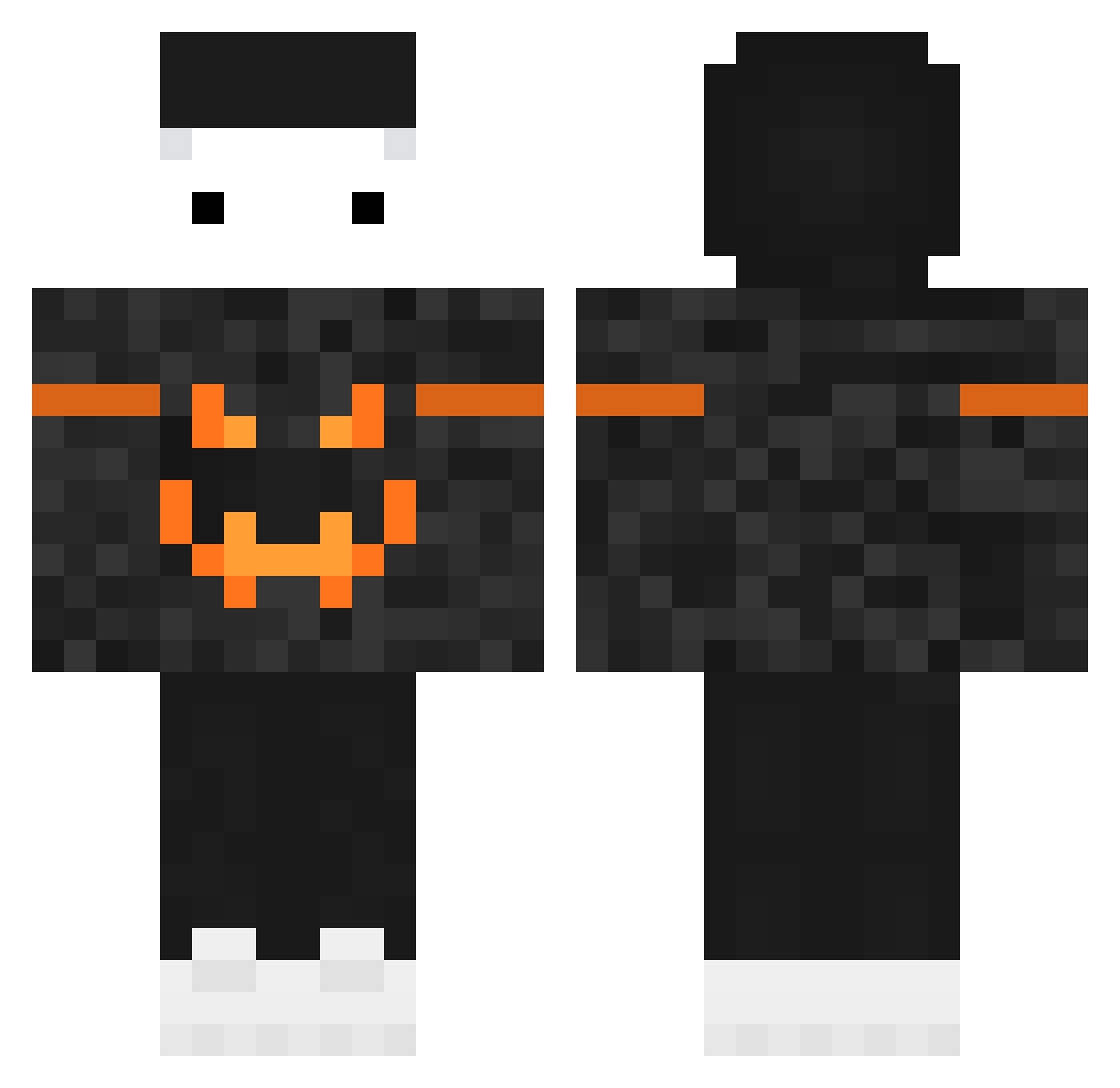 DrVanHelsing Minecraft skin, front and back view