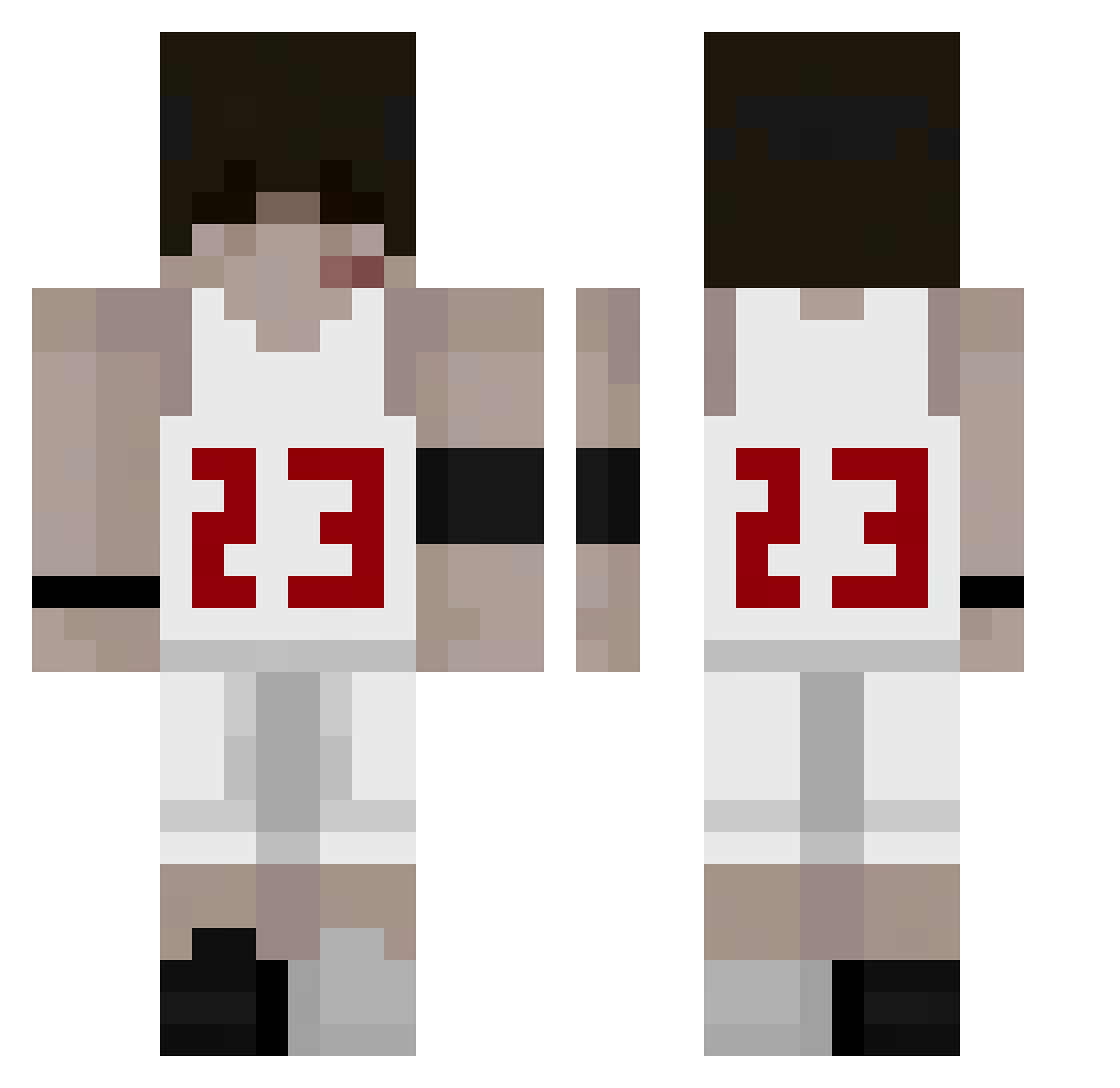 WEBDRK Minecraft skin, front and back view