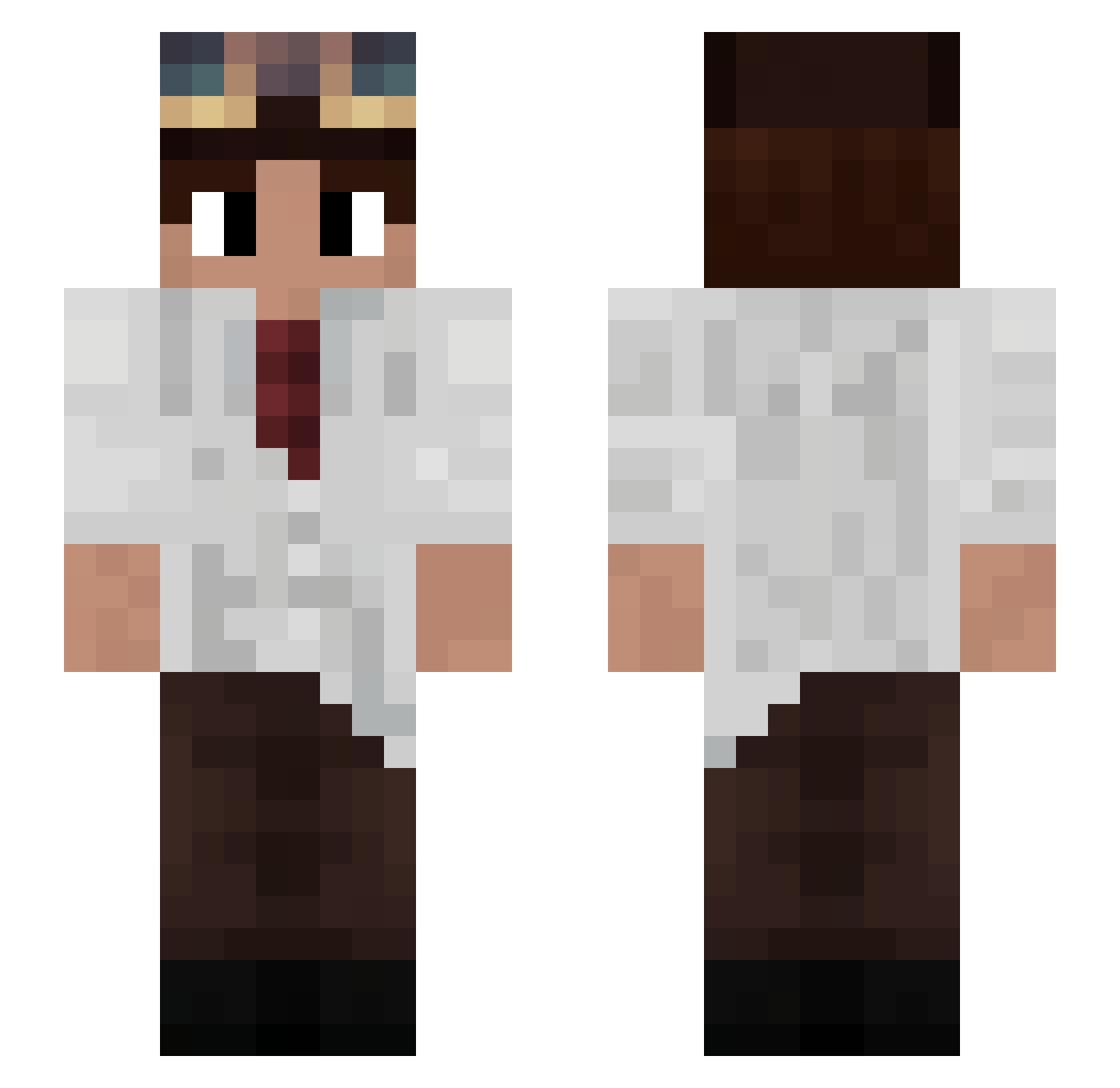 NotMrDavidisBest Minecraft skin, front and back view