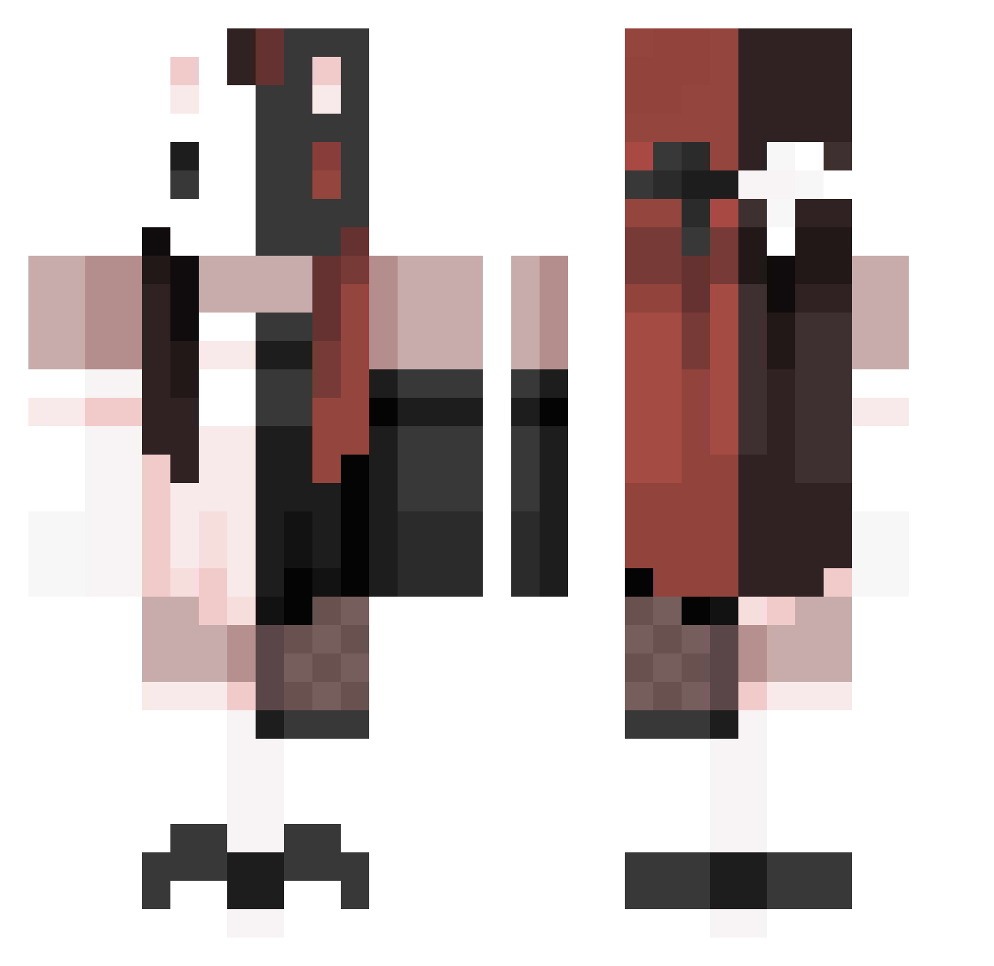 Oui_Mari Minecraft skin, front and back view