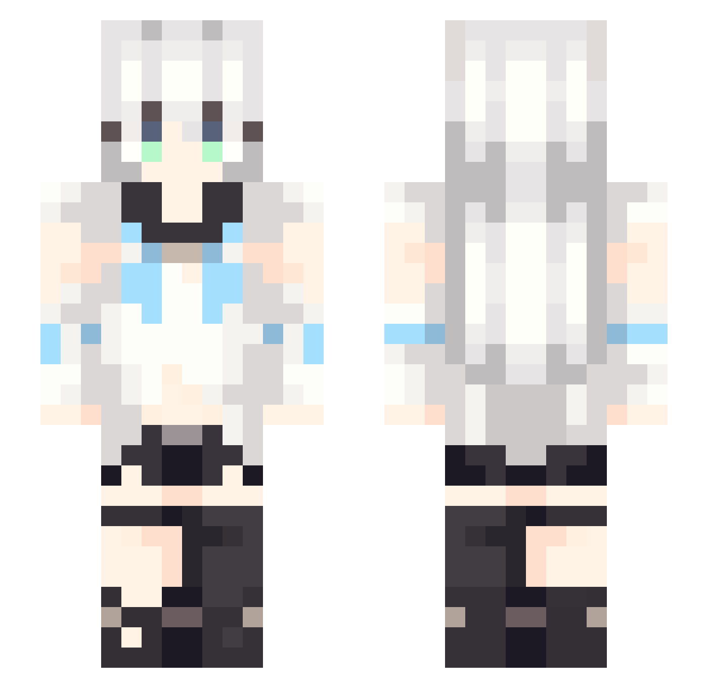 iicanz Minecraft skin, front and back view