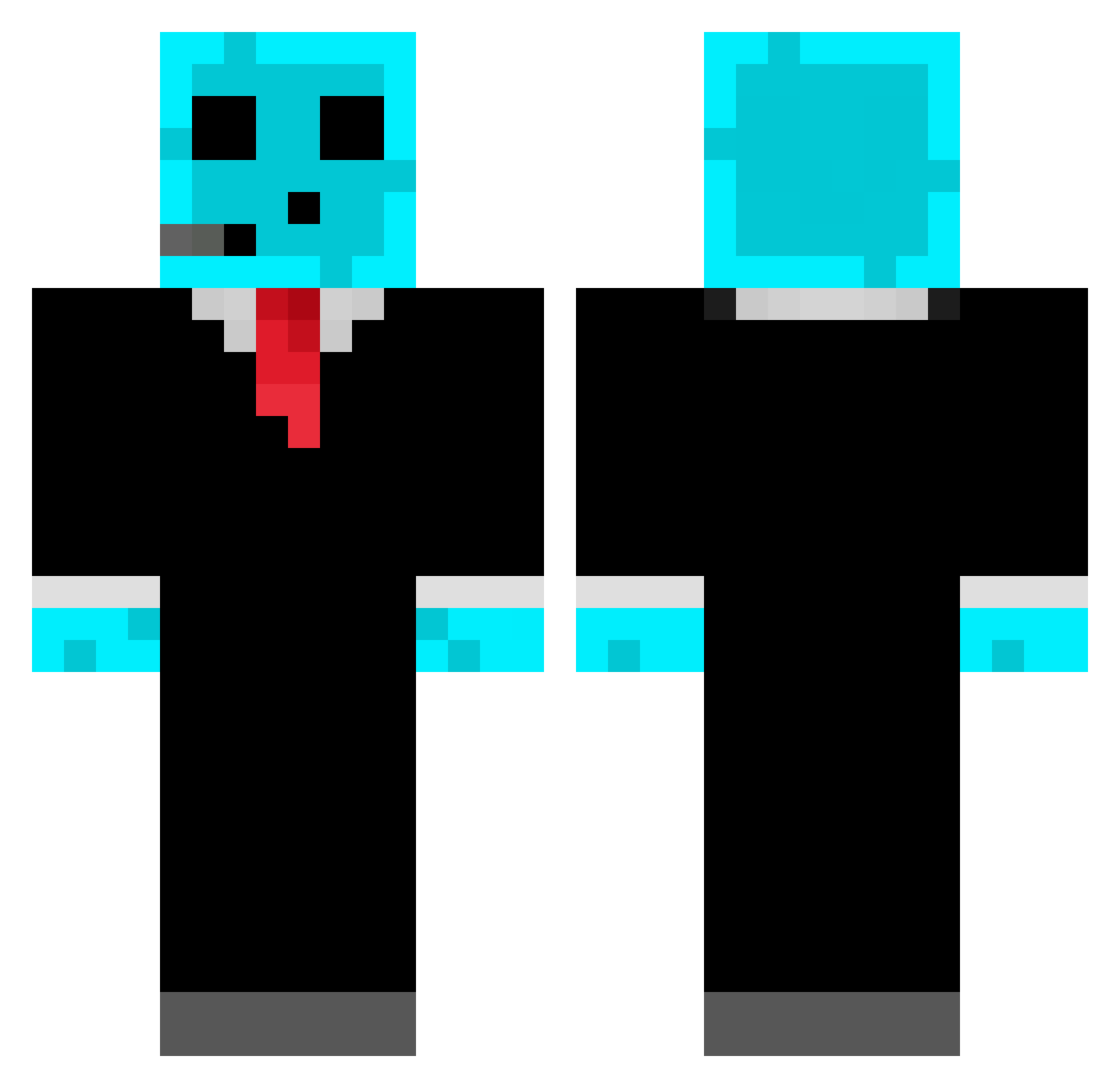 zVolpe7 Minecraft skin, front and back view