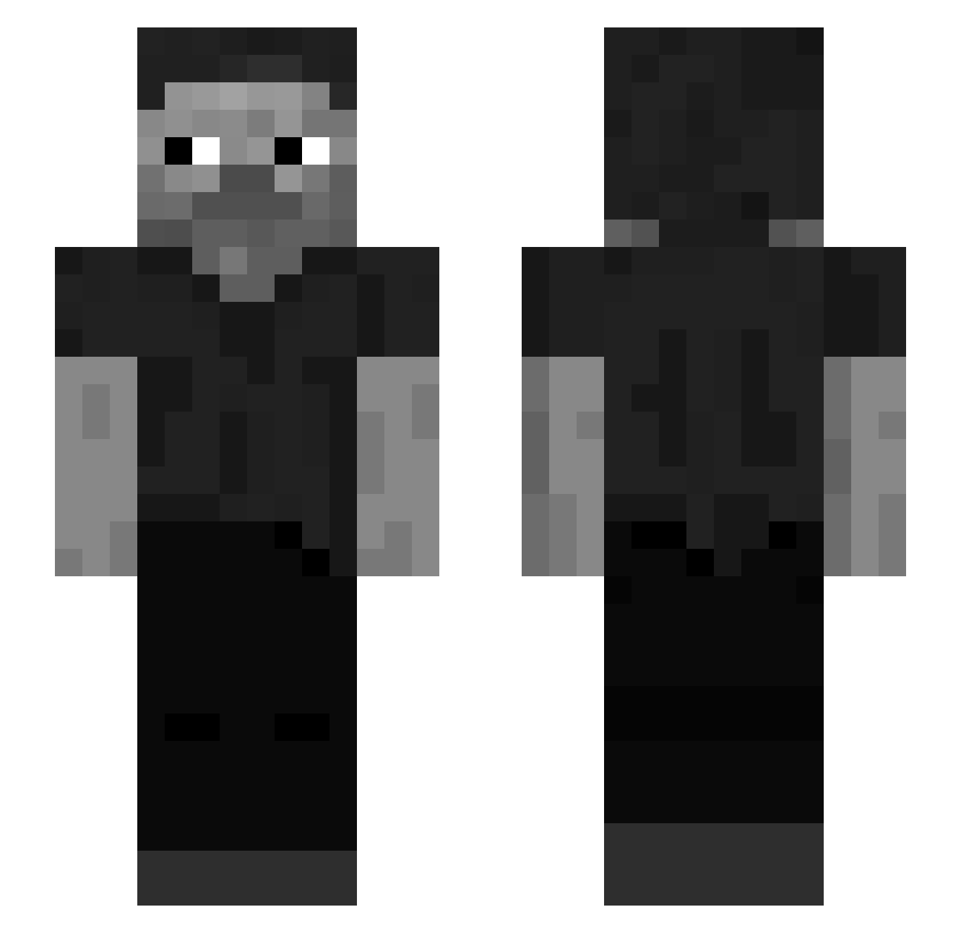 Propagines Minecraft skin, front and back view