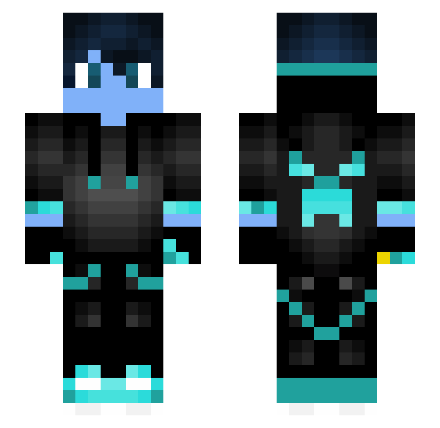 GamerBoyJack520 Minecraft skin, front and back view