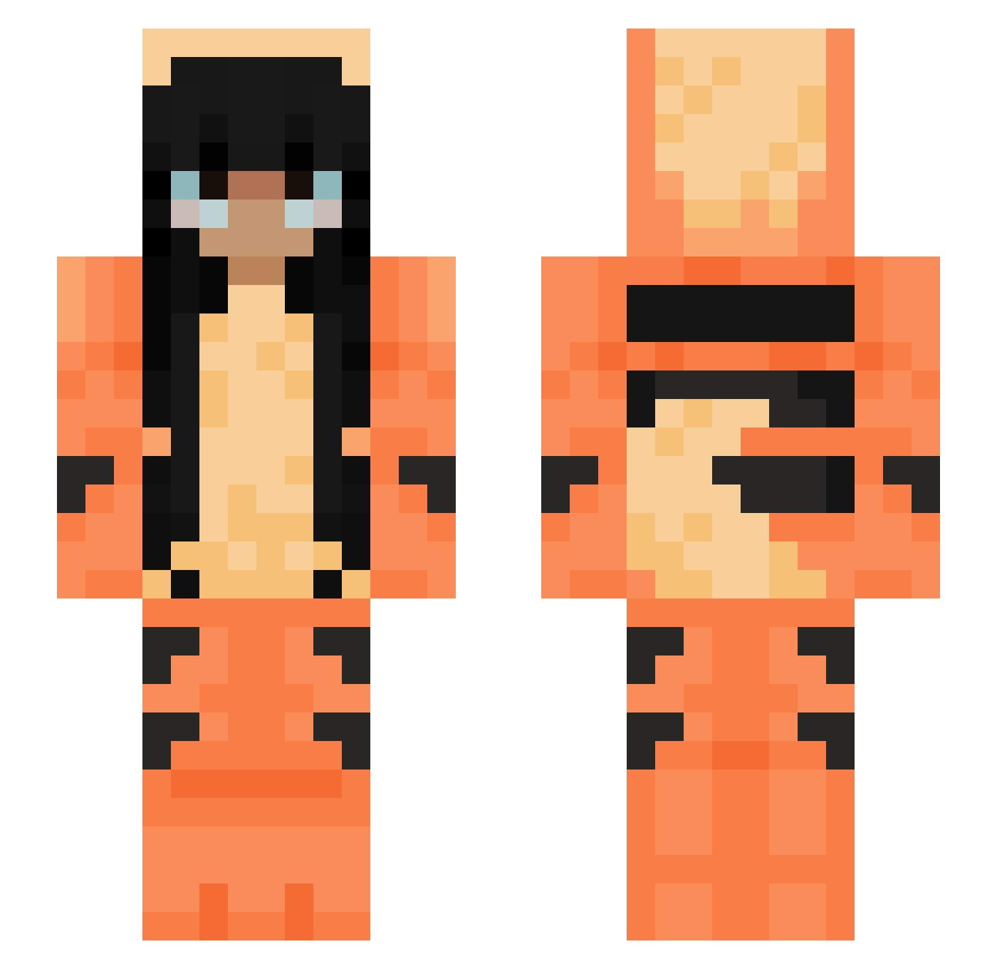 emshellyy Minecraft skin, front and back view