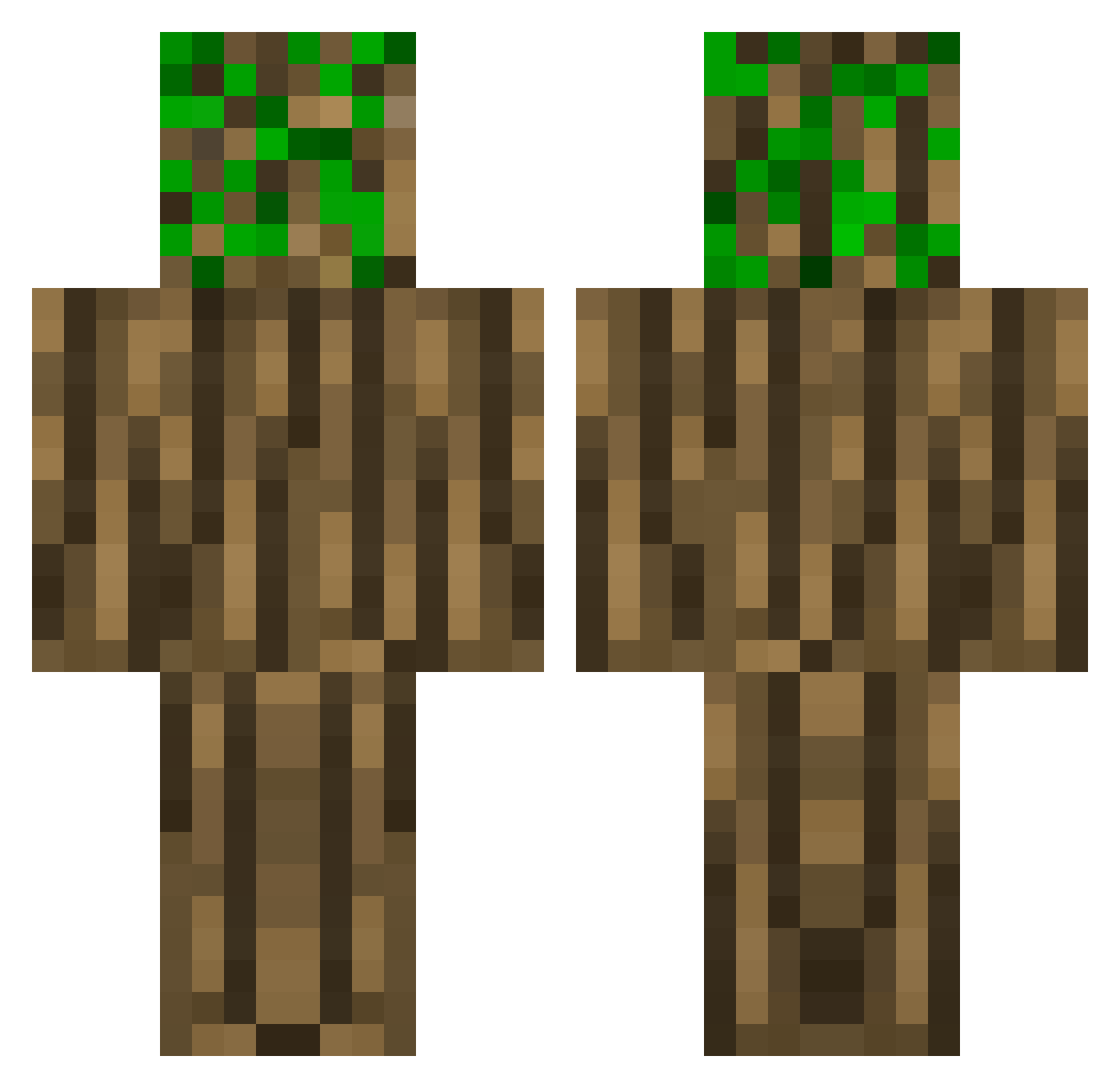 LamaTeppich9884 Minecraft skin, front and back view