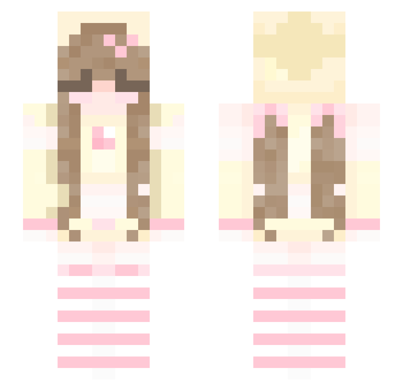 Kurowing Minecraft skin, front and back view