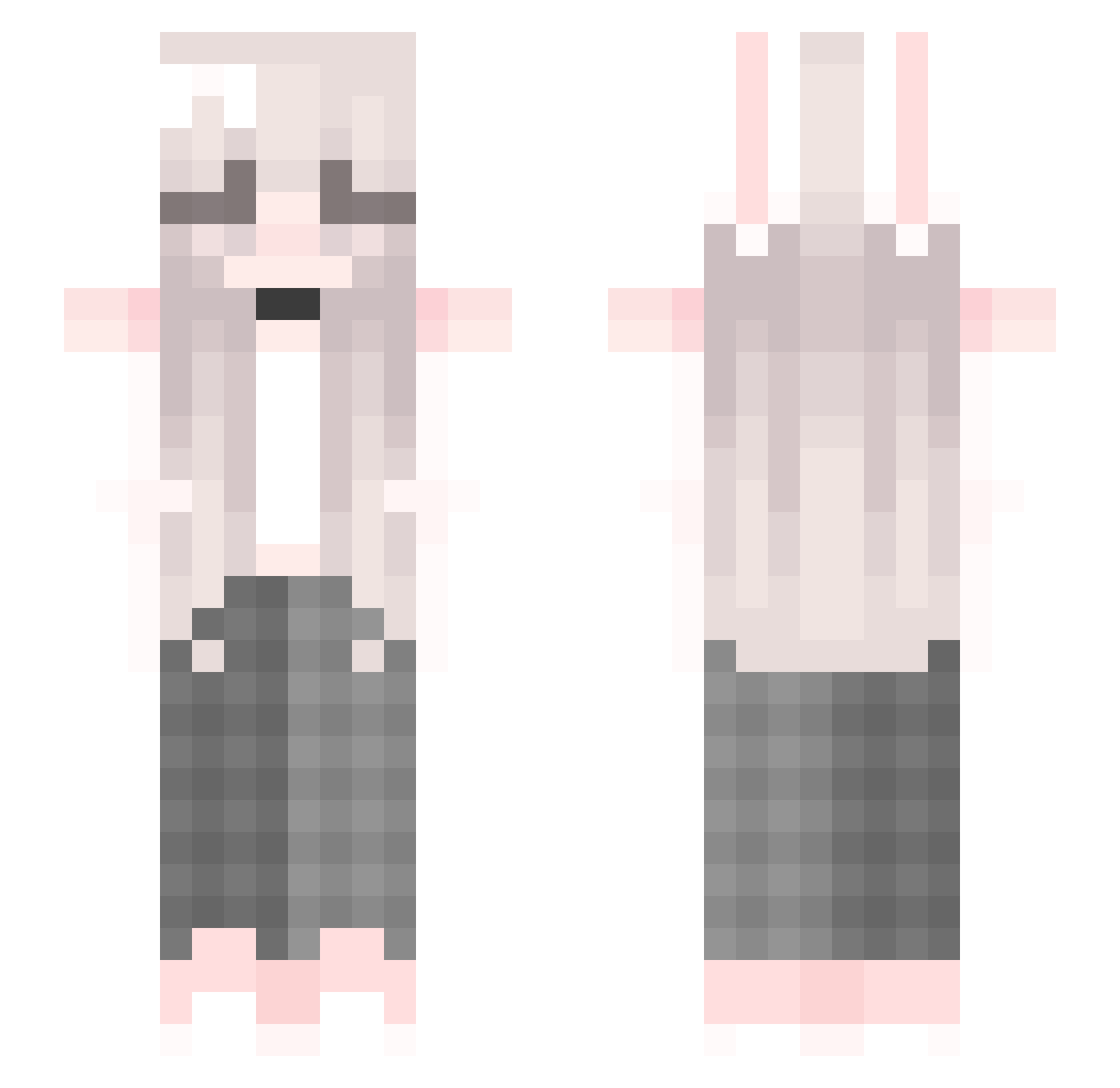 Polar_Frosty Minecraft skin, front and back view