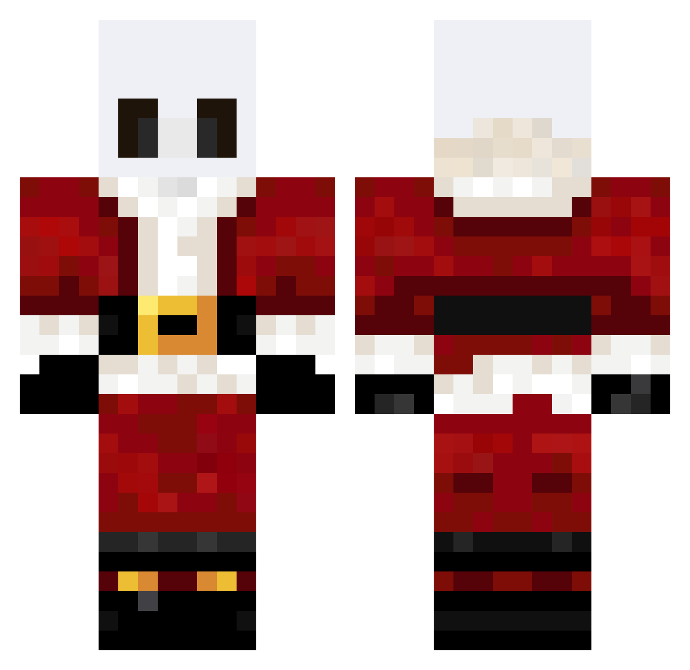 sebascrackch Minecraft skin, front and back view
