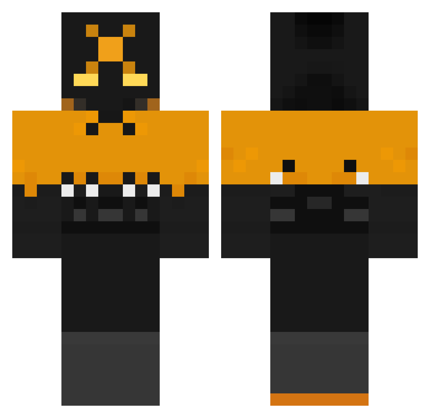 redacted_XIII Minecraft skin, front and back view
