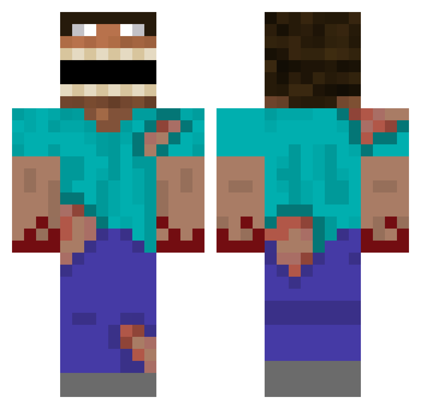 JACKO_78 Minecraft skin, front and back view