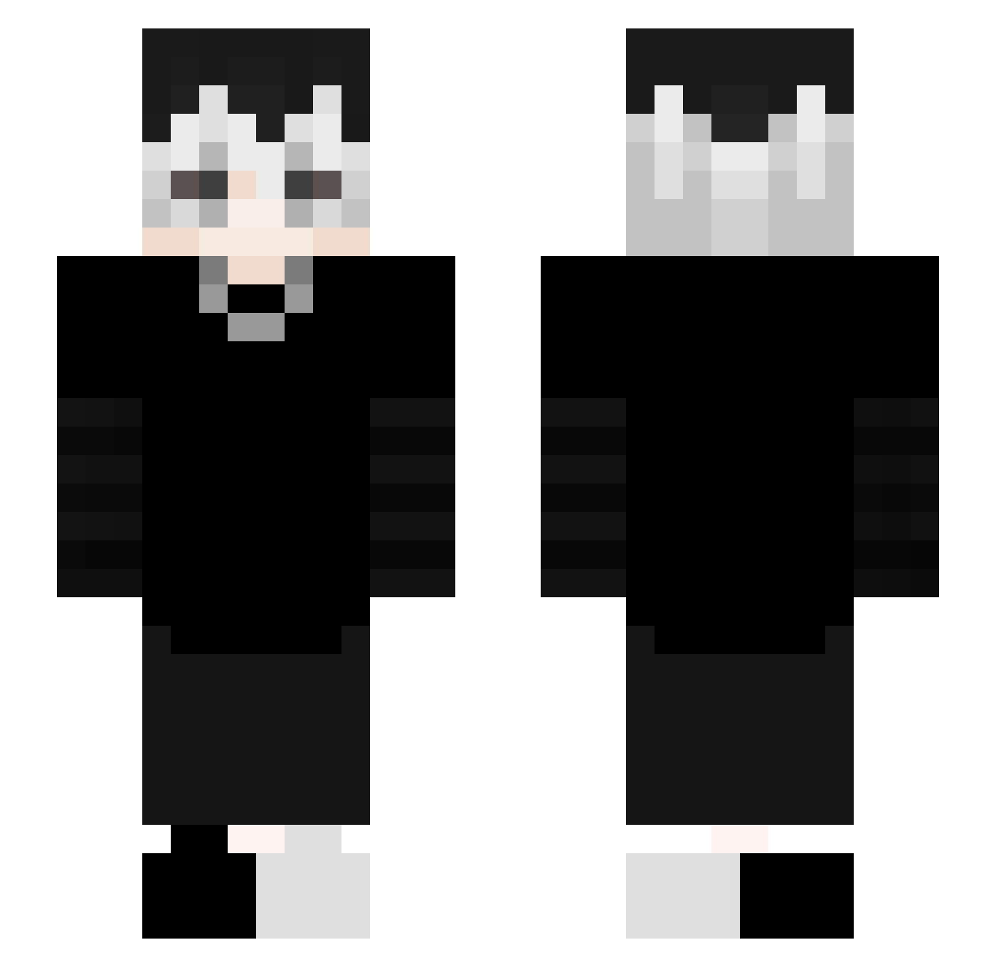 swietybtw Minecraft skin, front and back view