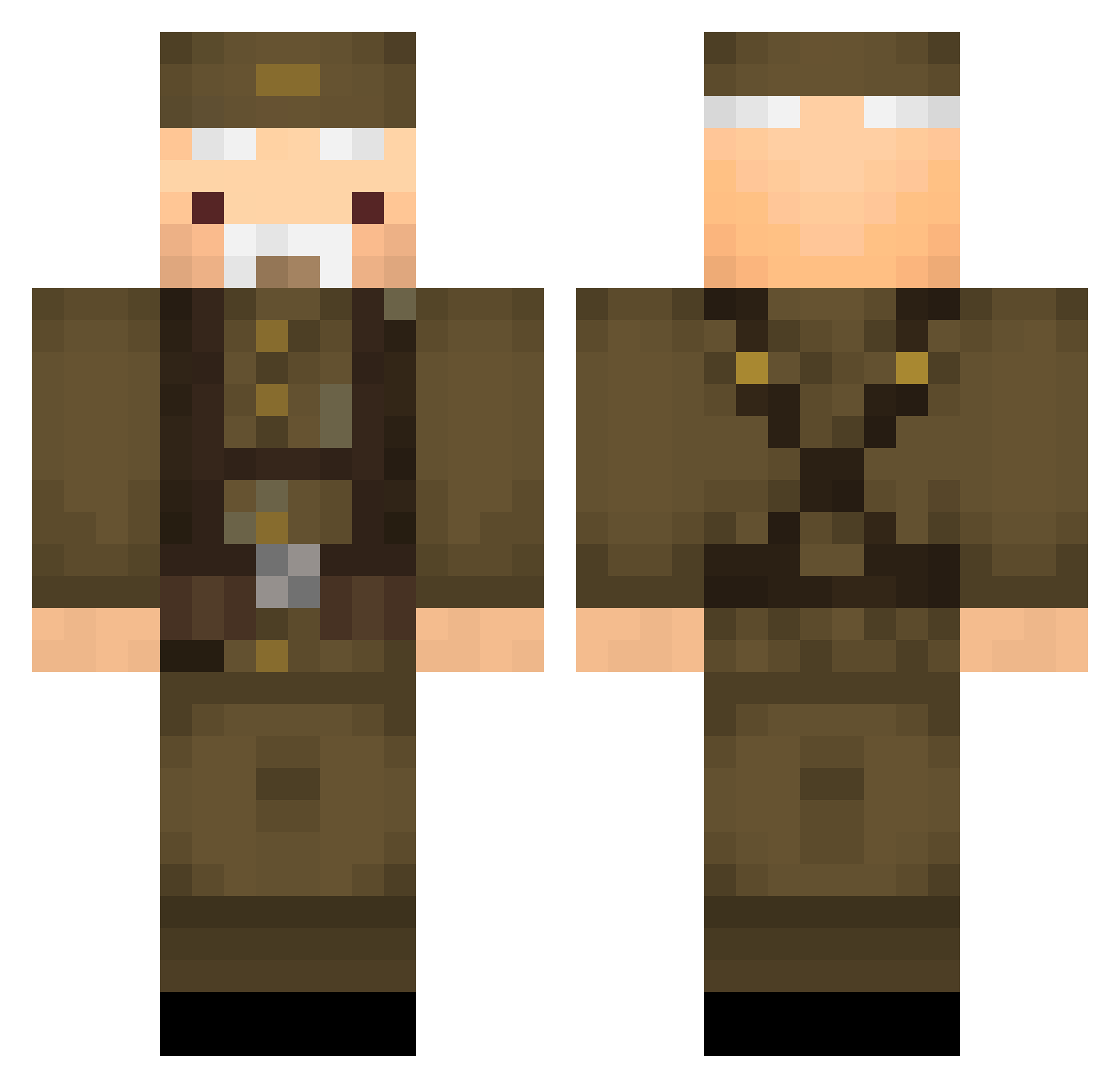 Firman Minecraft skin, front and back view