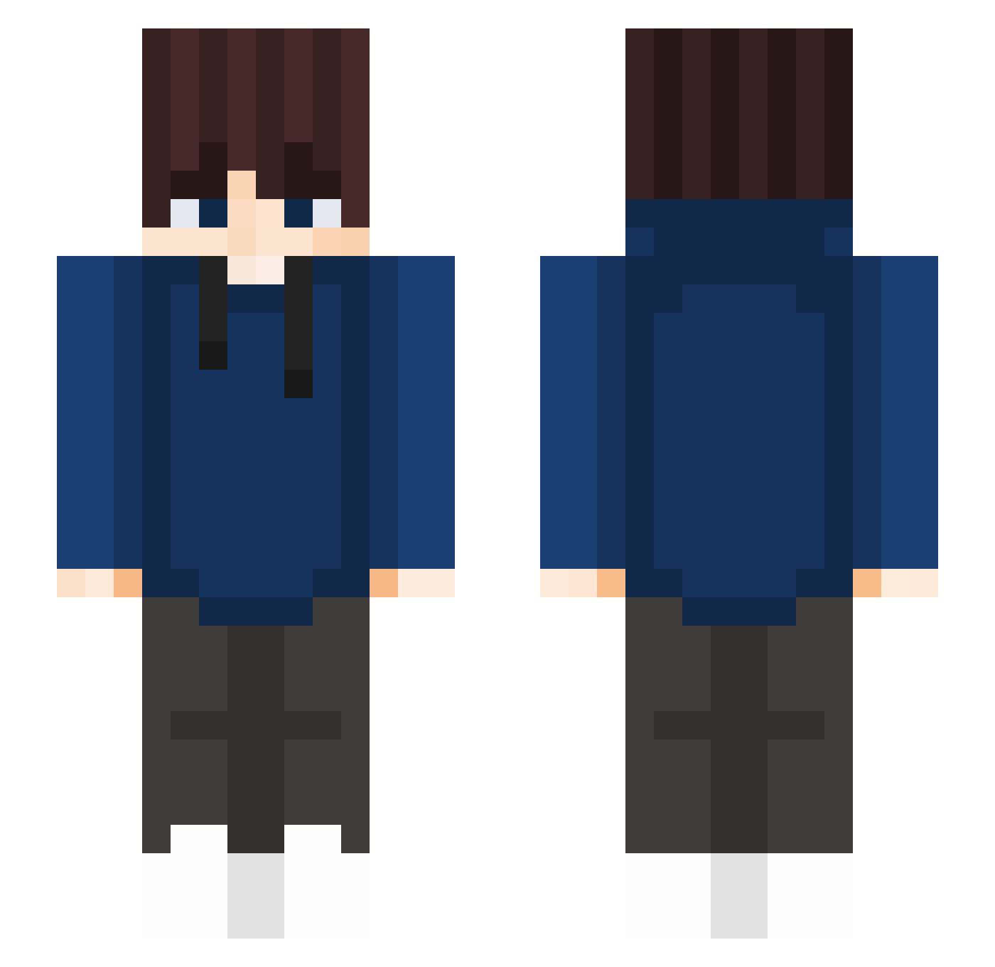 Sphere22444 Minecraft skin, front and back view
