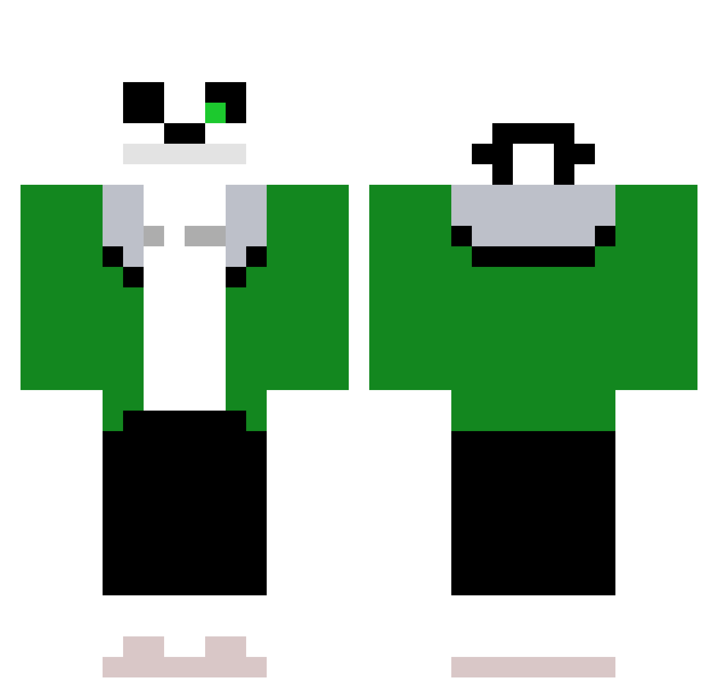 Zolod Minecraft skin, front and back view