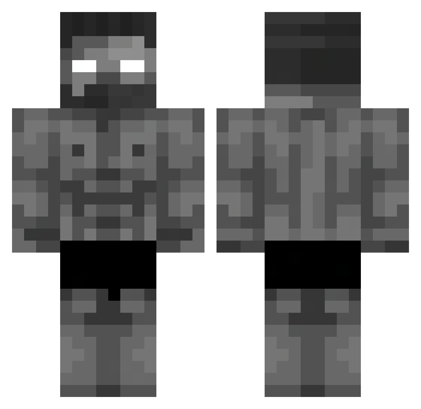 obito3302 Minecraft skin, front and back view