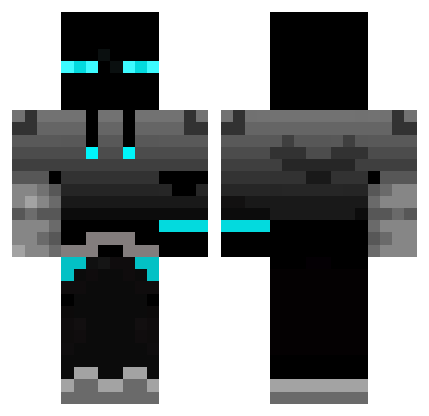 Snowman8055 Minecraft skin, front and back view