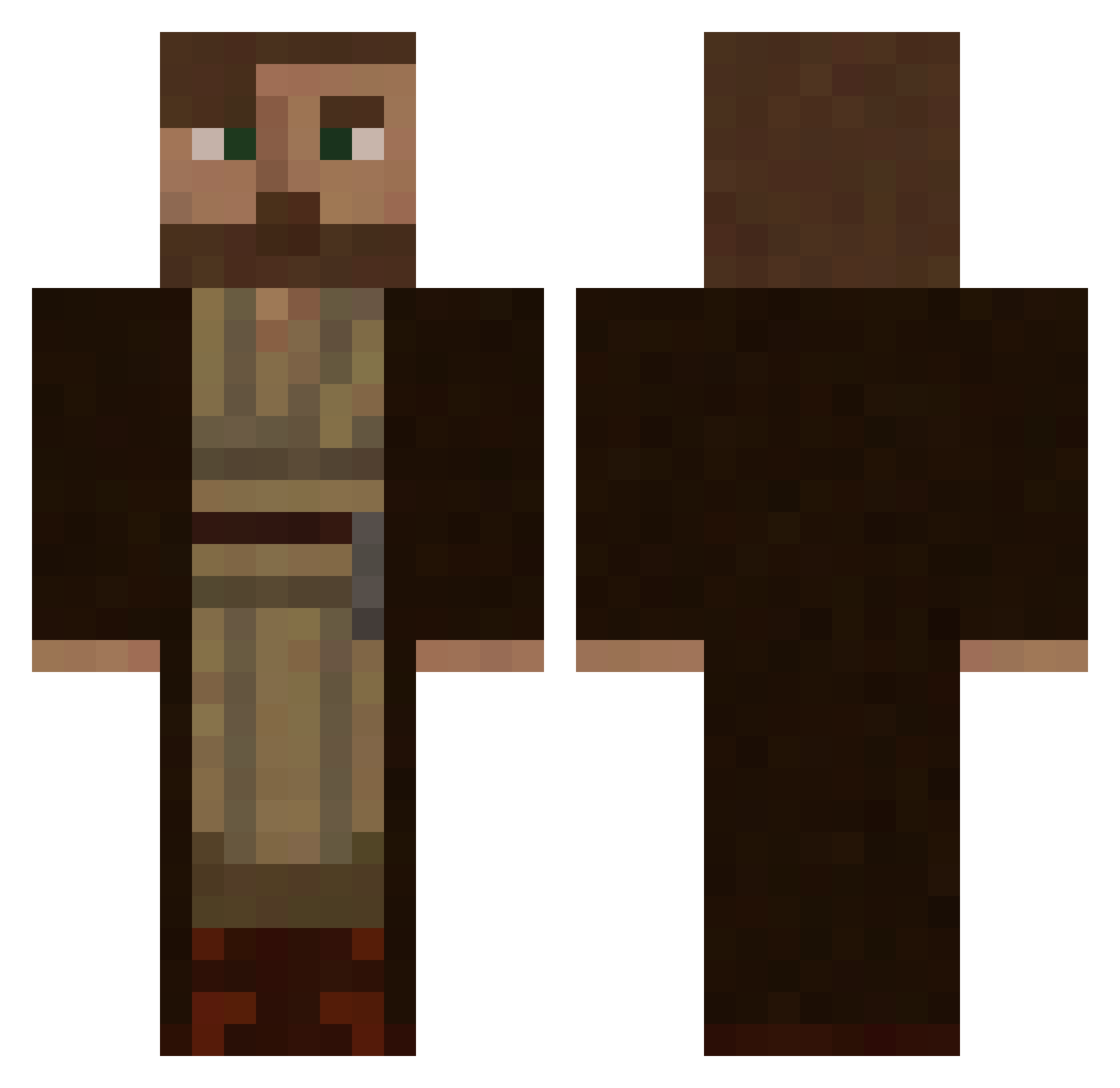 _visard_ Minecraft skin, front and back view