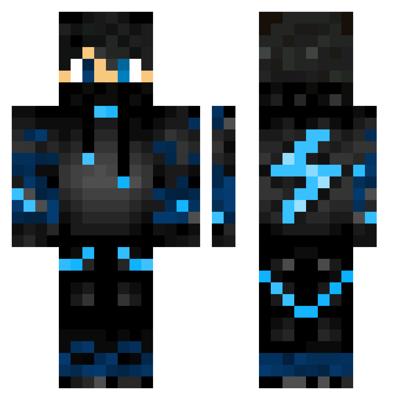 xadxmek Minecraft skin, front and back view