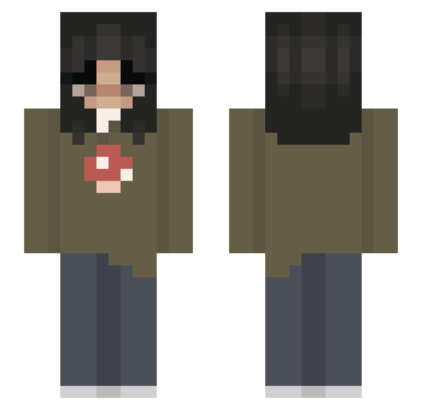 sarahkabab Minecraft skin, front and back view