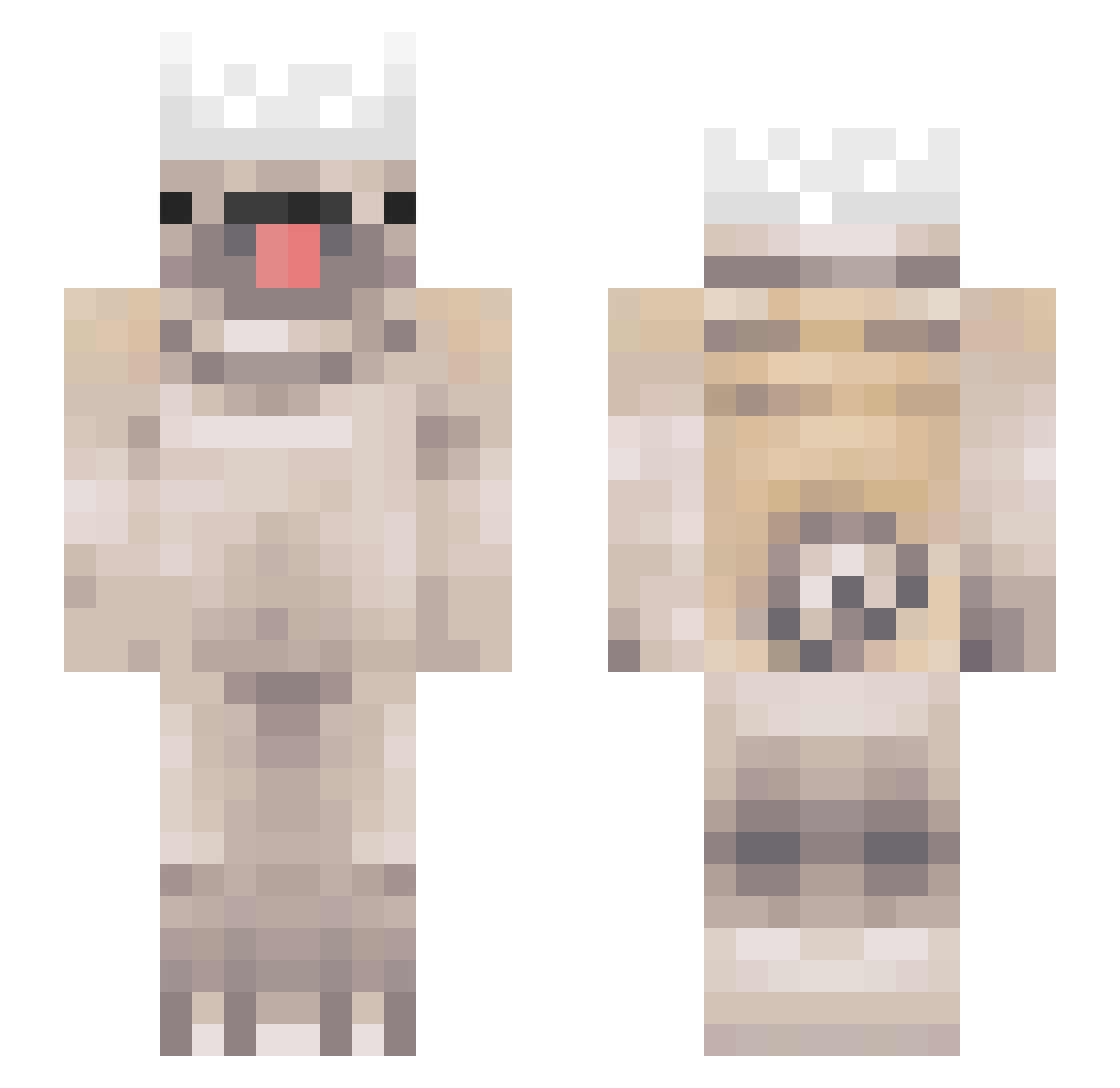 Low_TierChud Minecraft skin, front and back view
