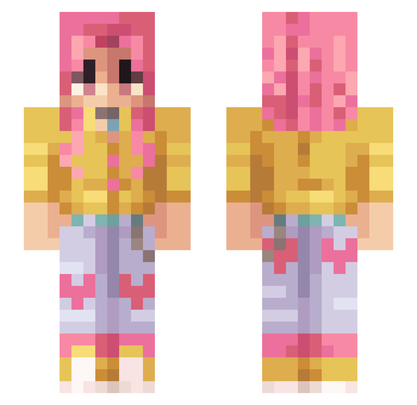 QiuBik97 Minecraft skin, front and back view
