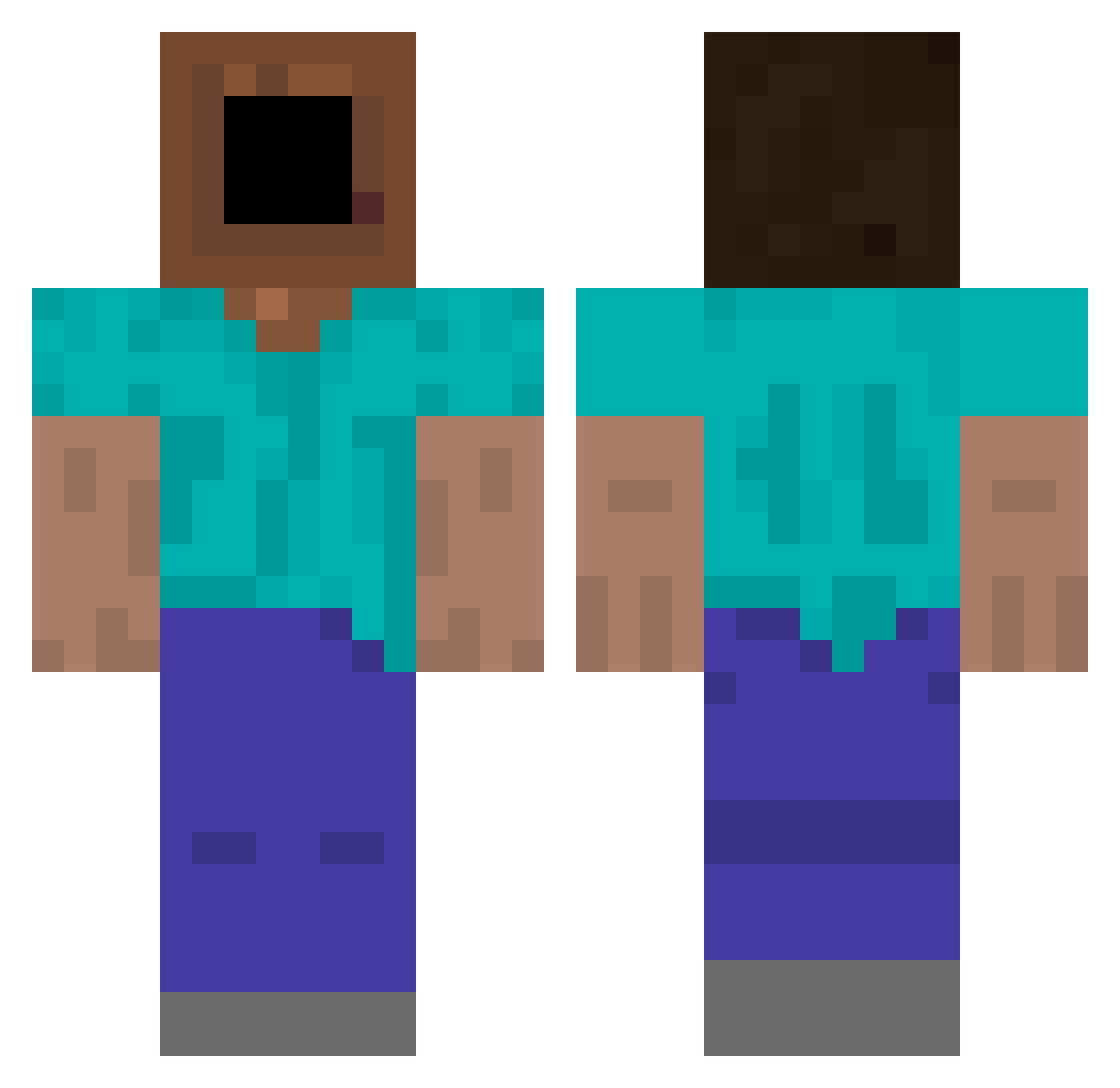 epicgamer385 Minecraft skin, front and back view