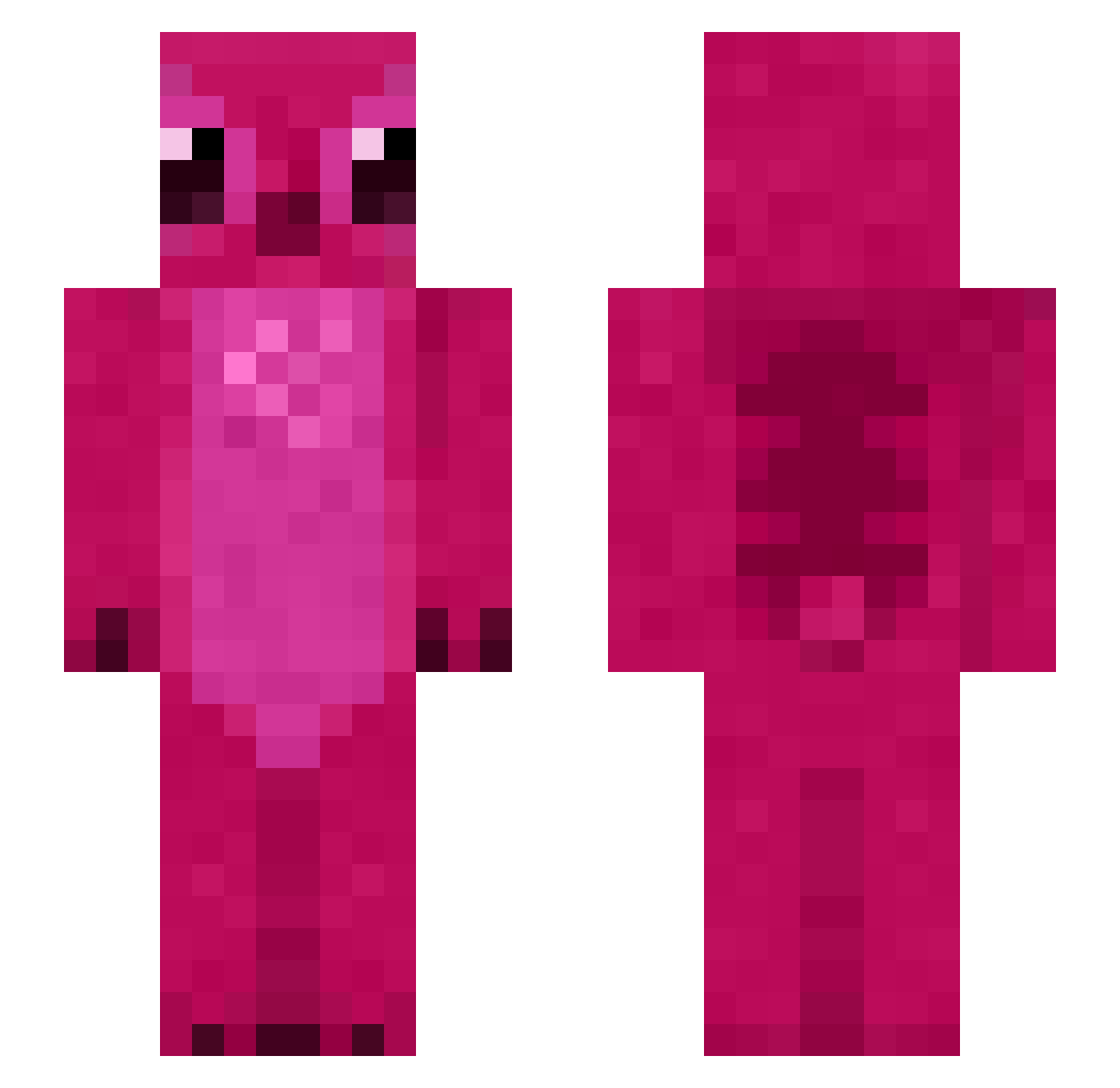 zzowon Minecraft skin, front and back view