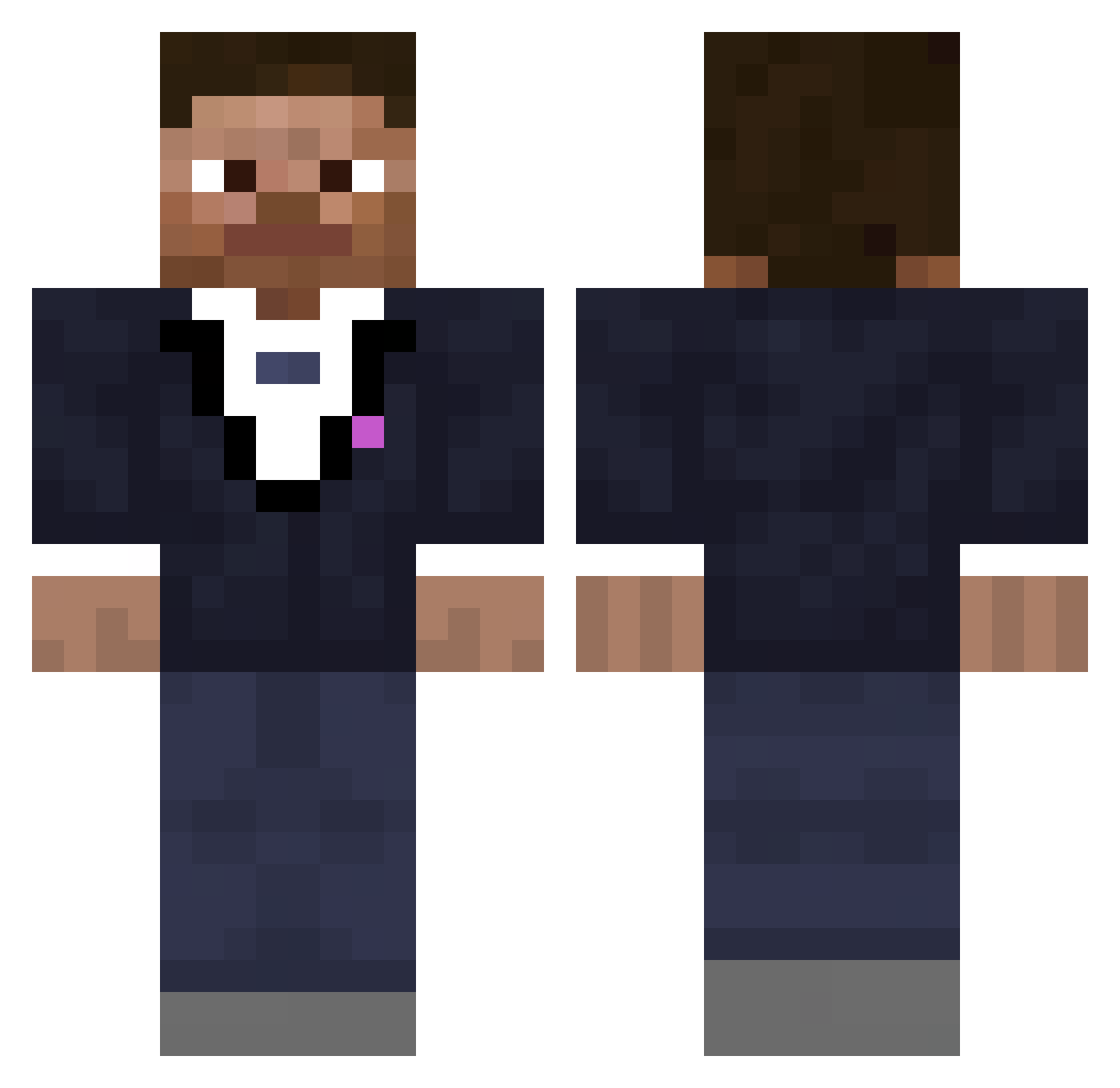 Rhino_m2 Minecraft skin, front and back view