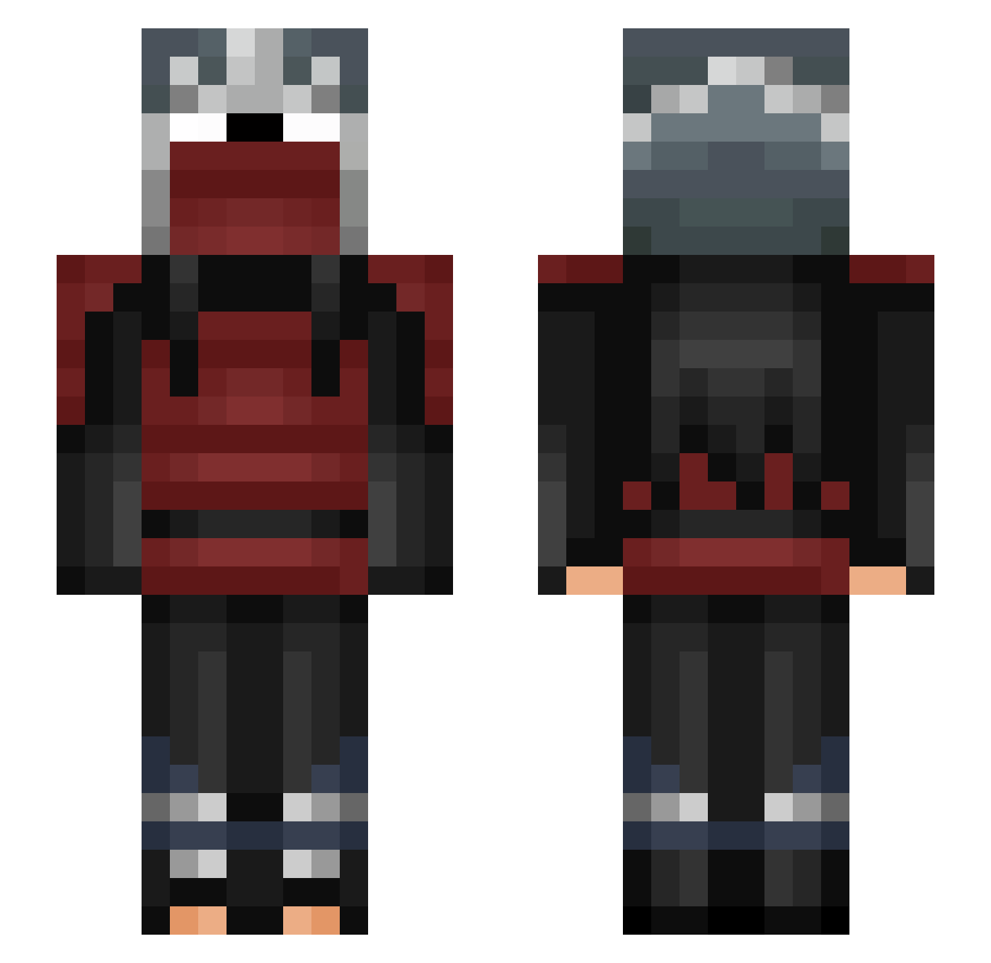 Rimage Minecraft skin, front and back view